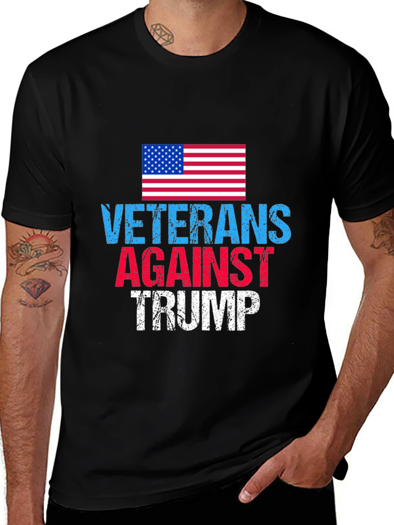 Veterans Against Trump Graphic T-Shirt