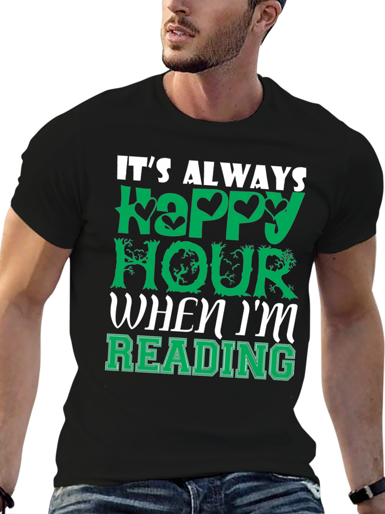 Happy Hour Reading T-Shirt - Book Lover Tee