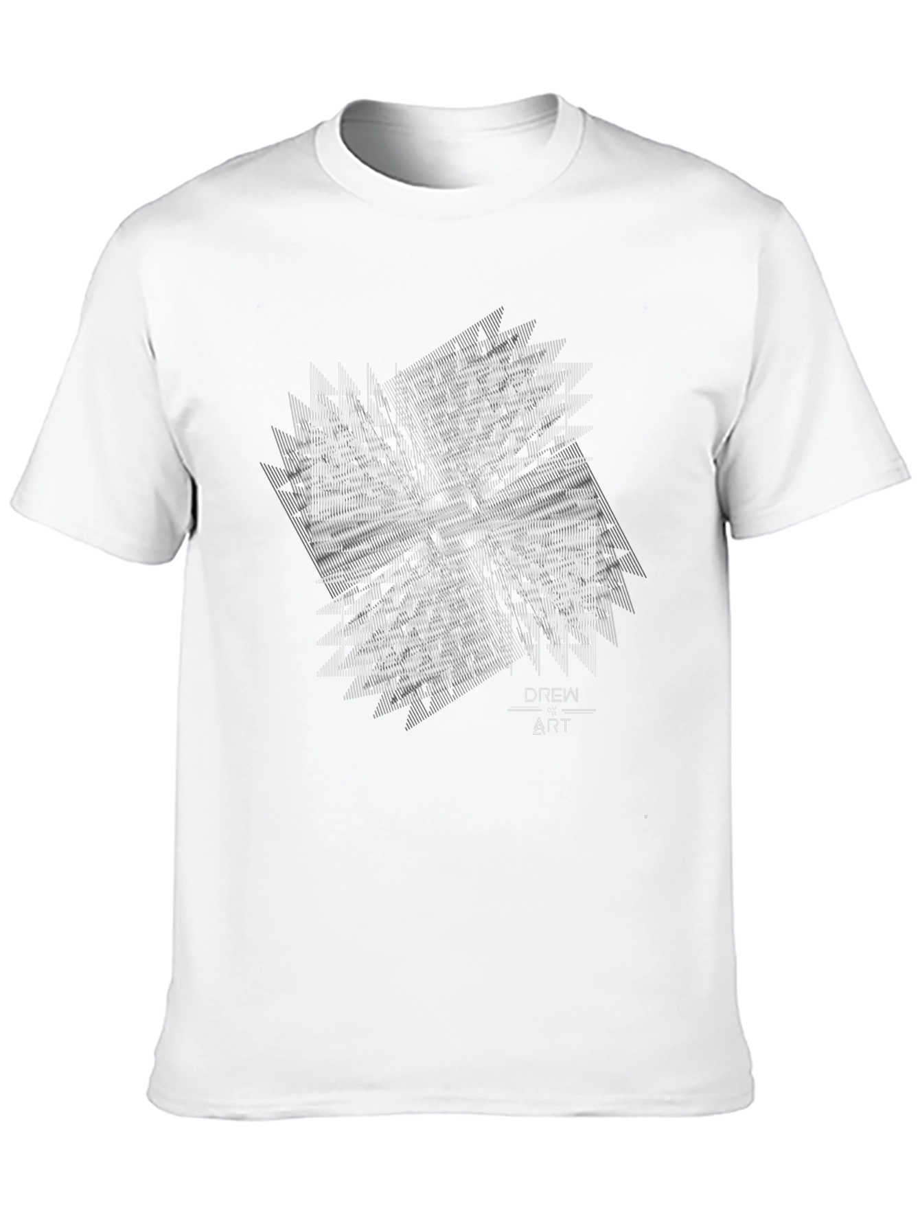 Abstract Art Graphic Tee - Modern Style Black T-Shirt