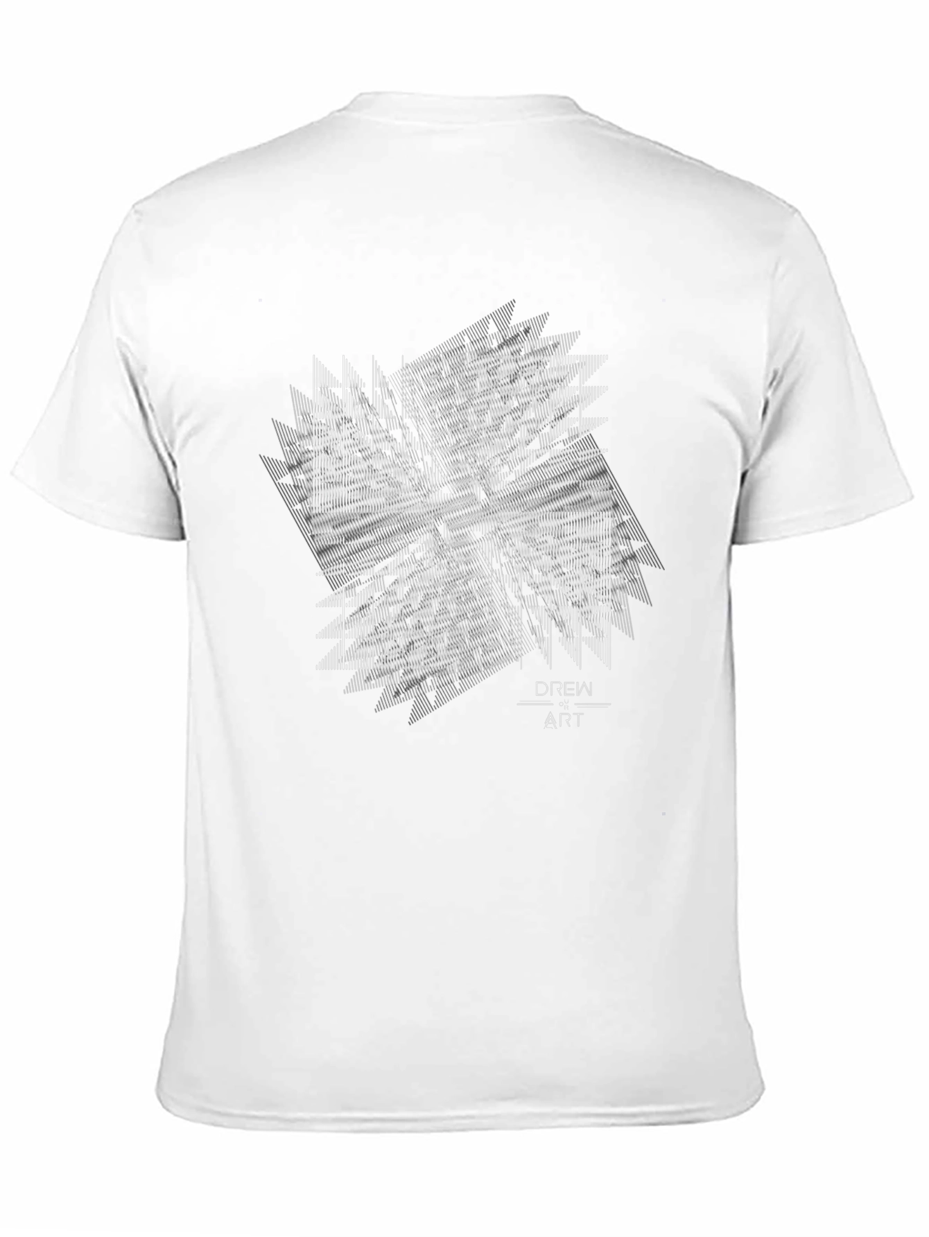 Abstract Art Graphic Tee - Modern Style Black T-Shirt