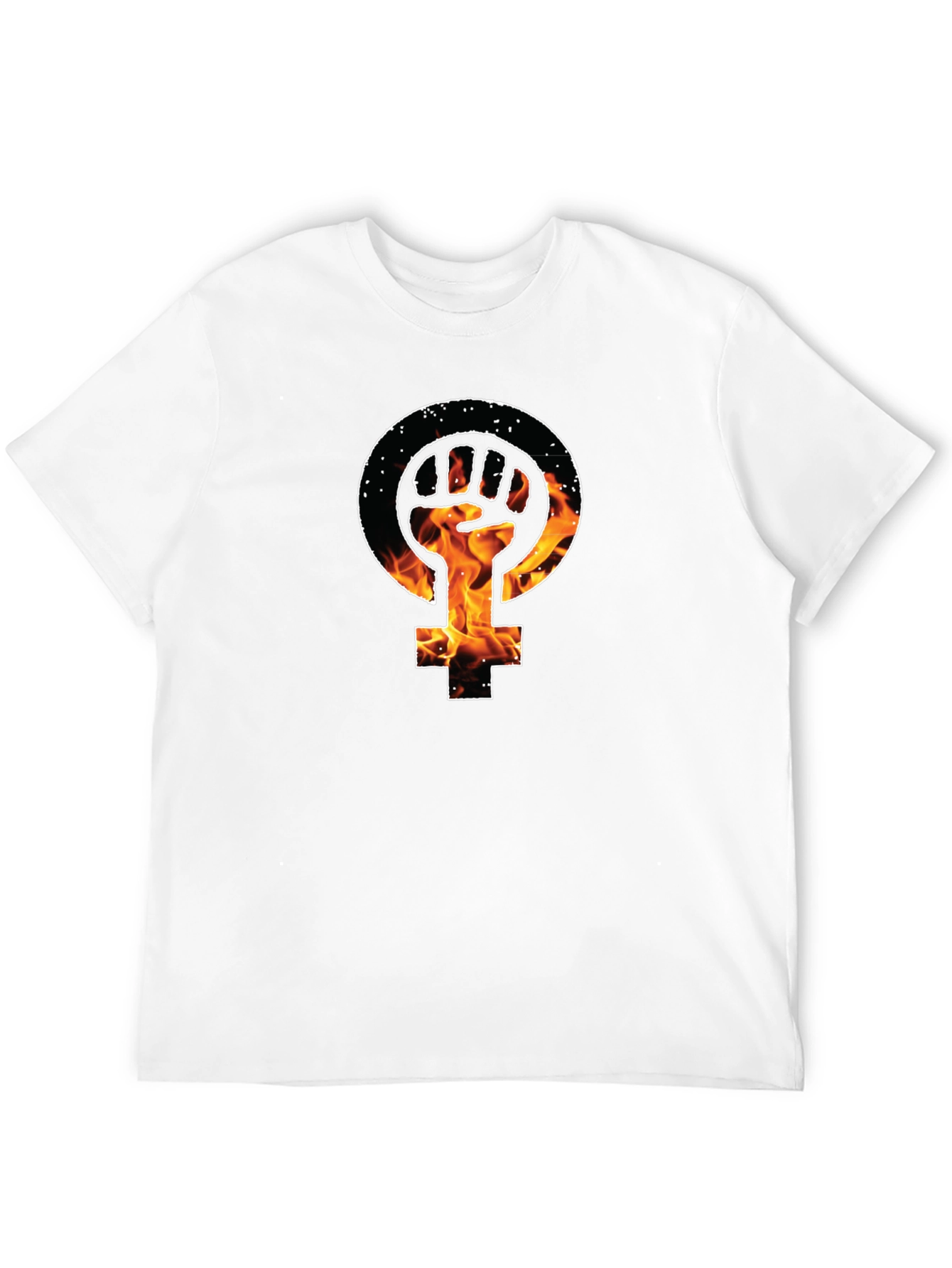 Feminist Fist Fire Black T-Shirt