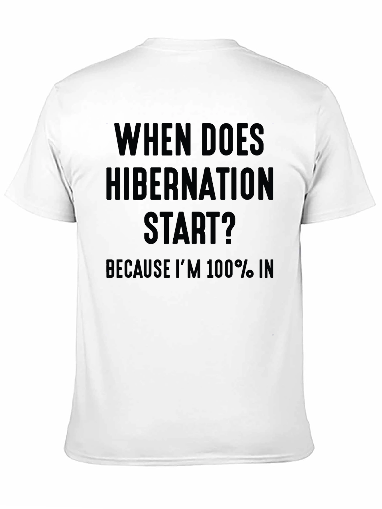 Hibernation Humor T-Shirt: Ready to Hibernate