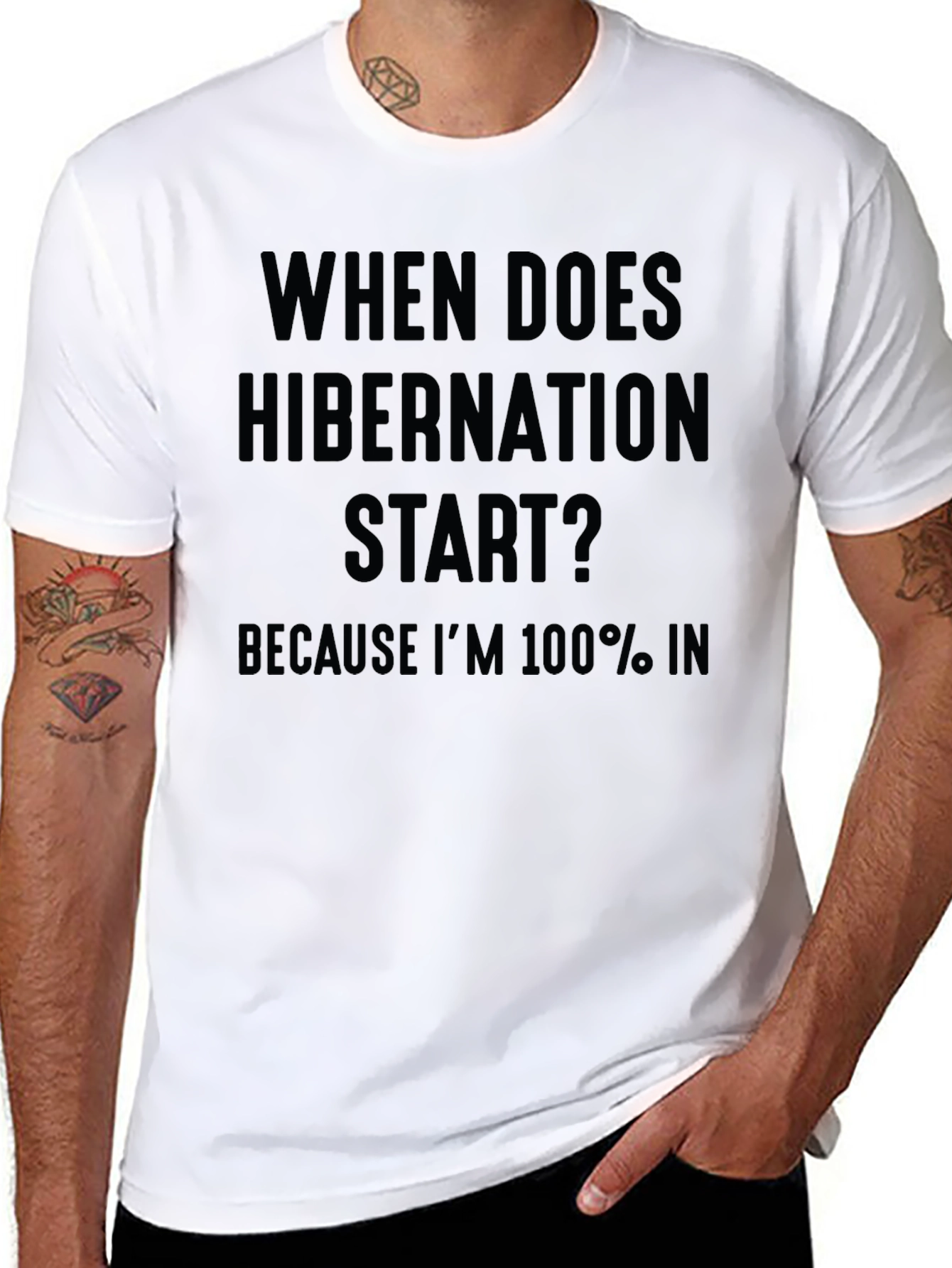Hibernation Humor T-Shirt: Ready to Hibernate