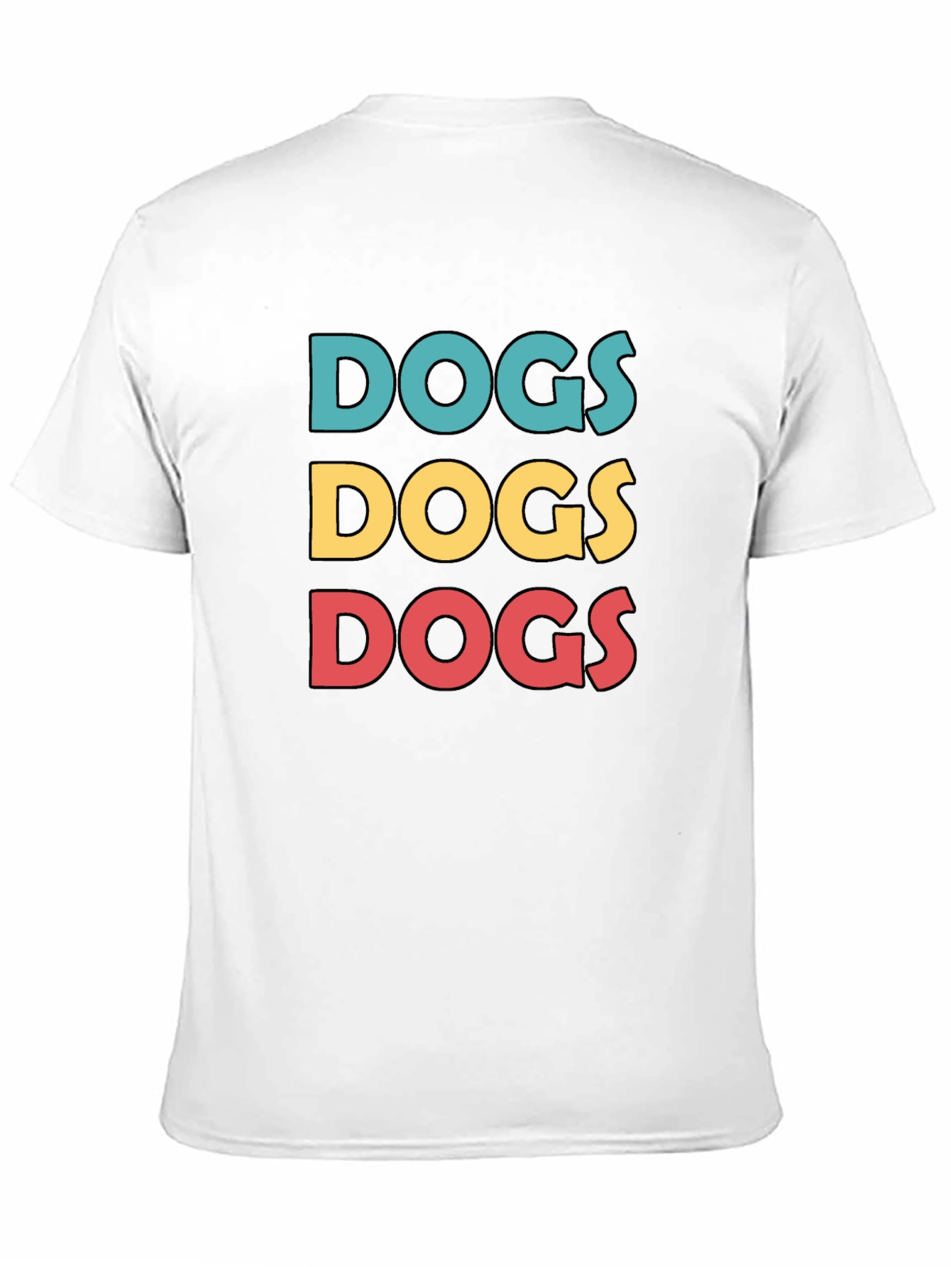 Dogs Graphic Print Crew Neck T-Shirt