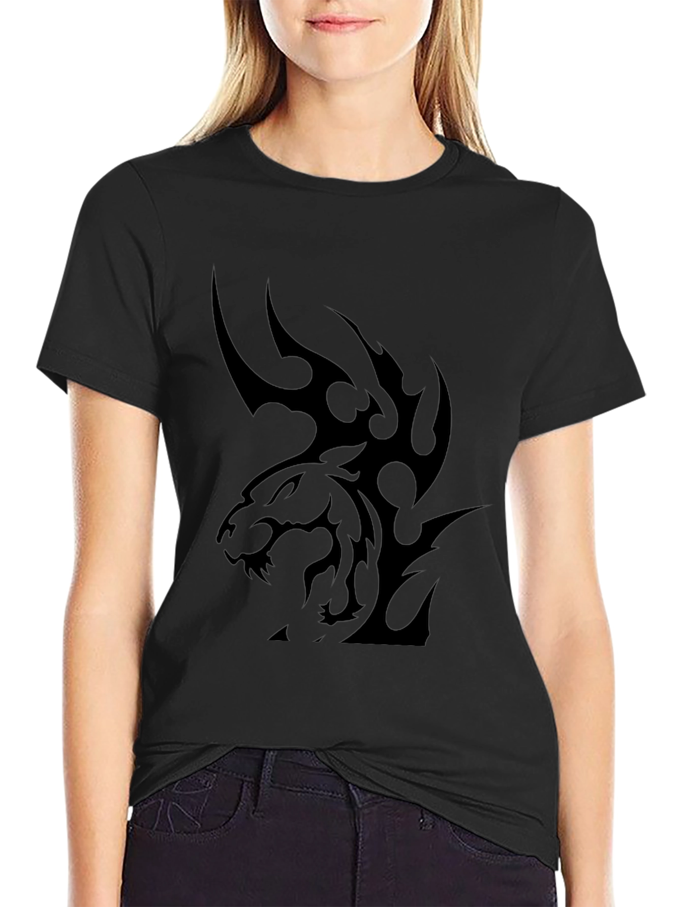 Black Tiger Graphic Tee - Mens Casual Style