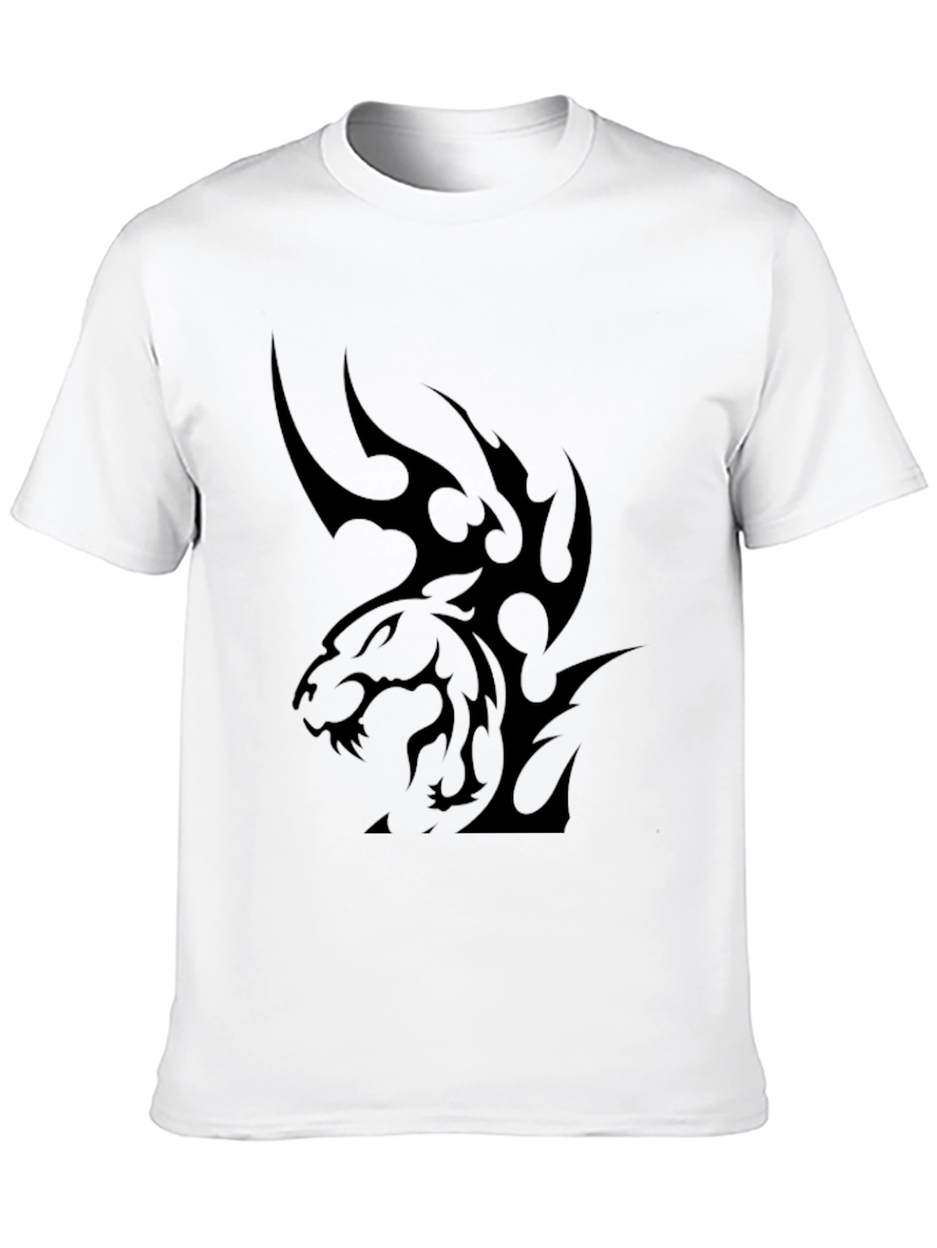 Black Tiger Graphic Tee - Mens Casual Style