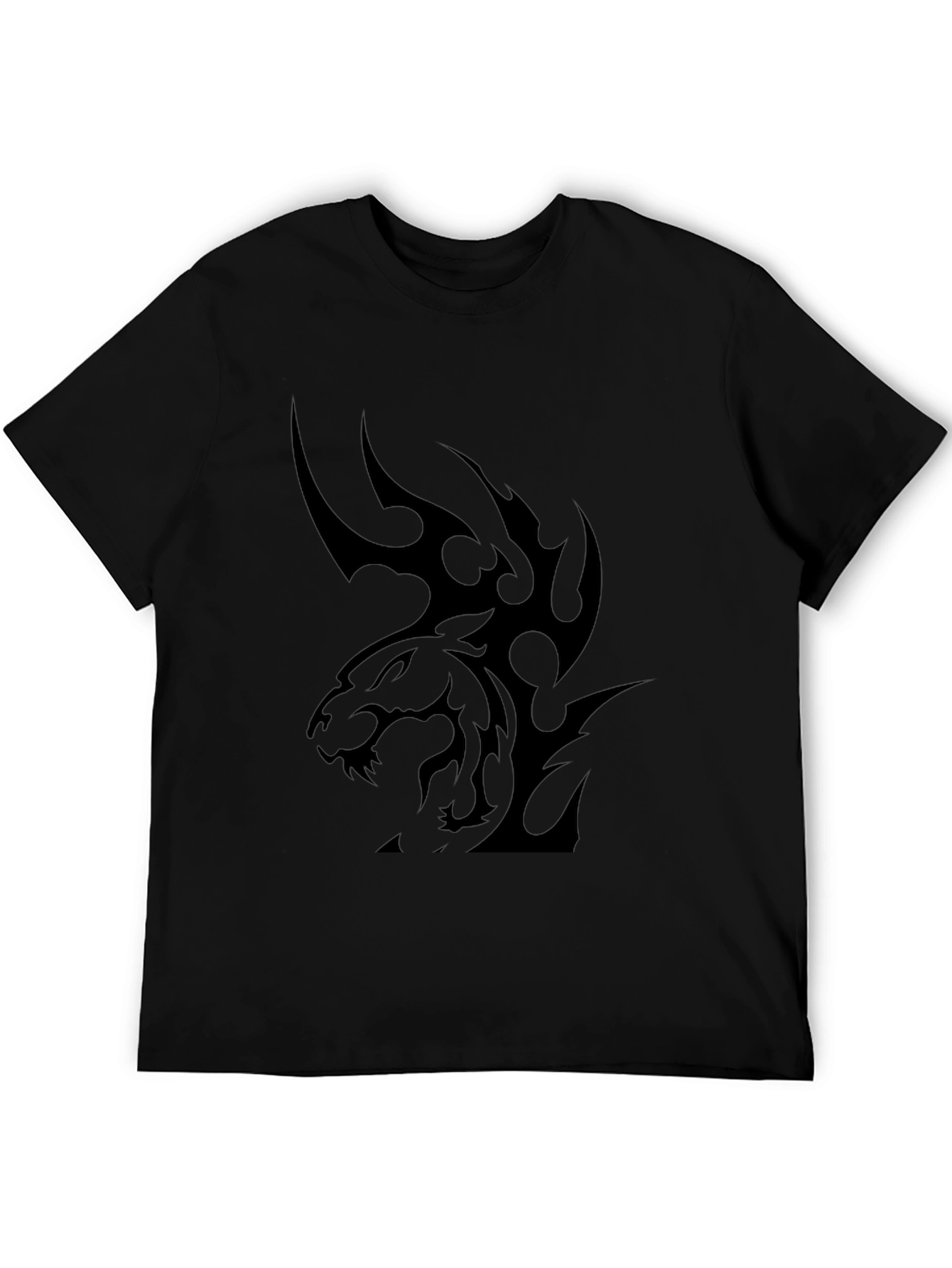 Black Tiger Graphic Tee - Mens Casual Style