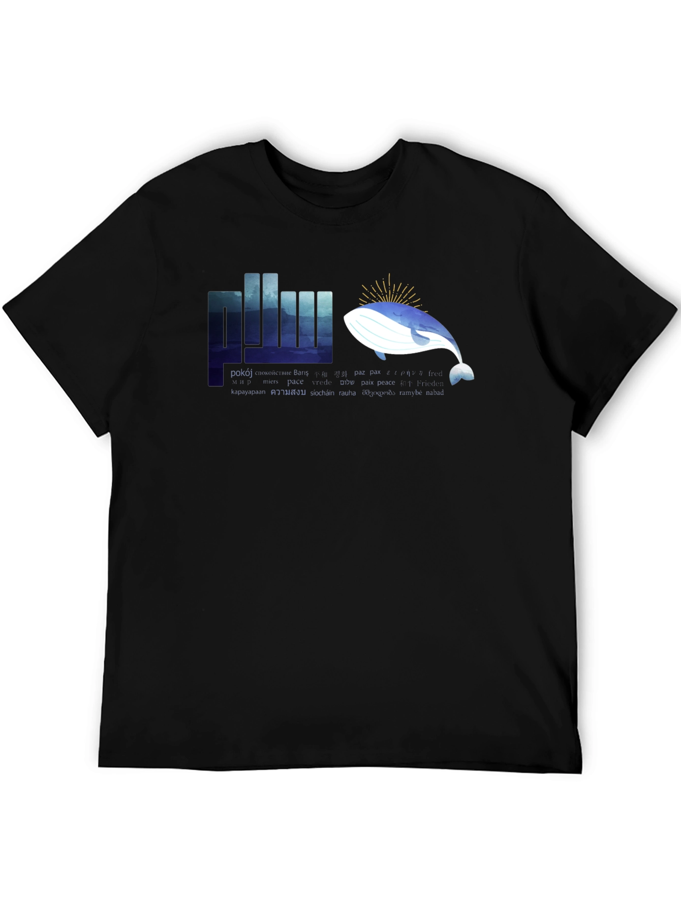Peace Whale Graphic T-Shirt