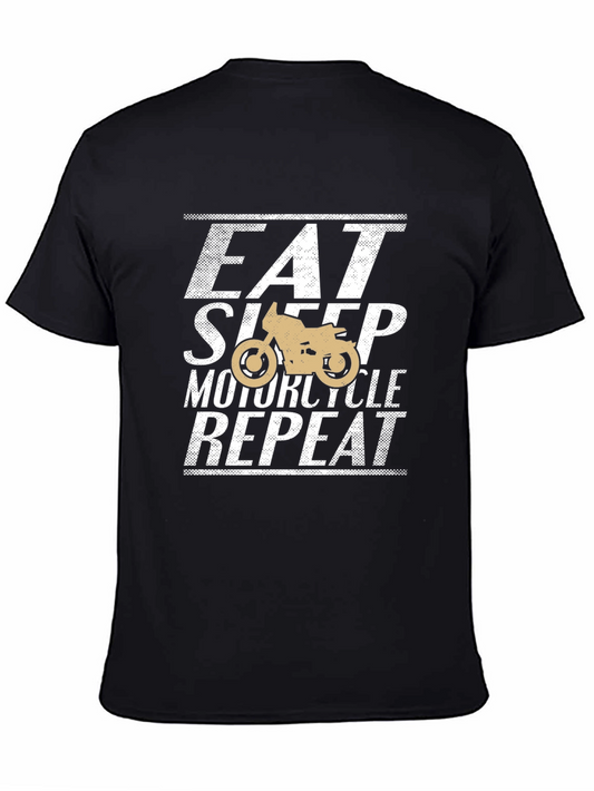 Eat Sleep Motorcycle Repeat Graphic T-Shirt