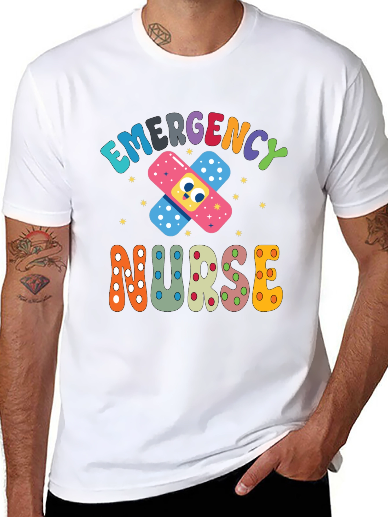 Emergency Nurse T-Shirt - Funny Bandage Design