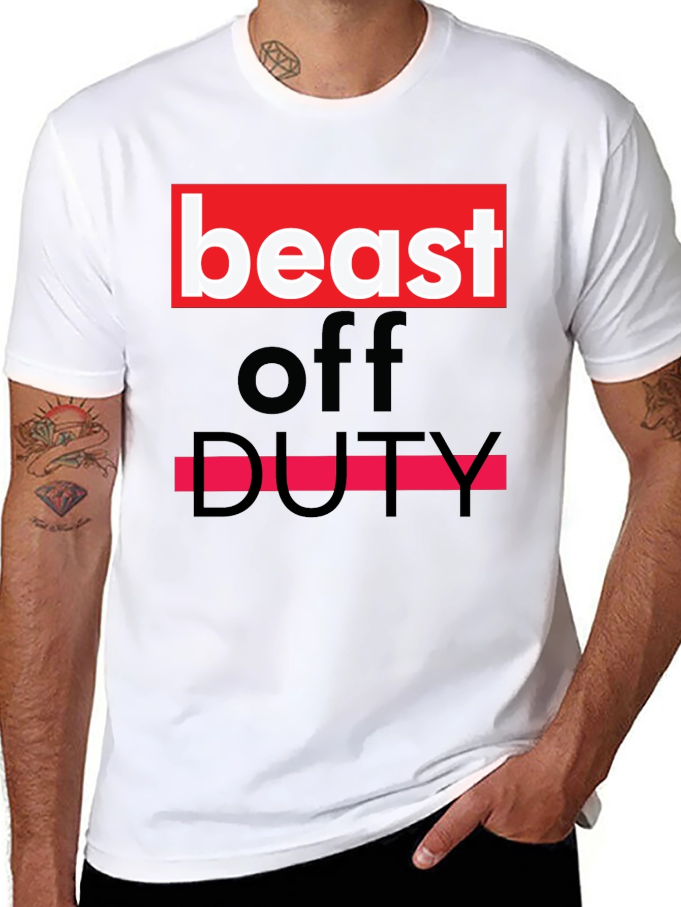 Beast Off Duty Graphic Tee - Bold Statement T-Shirt