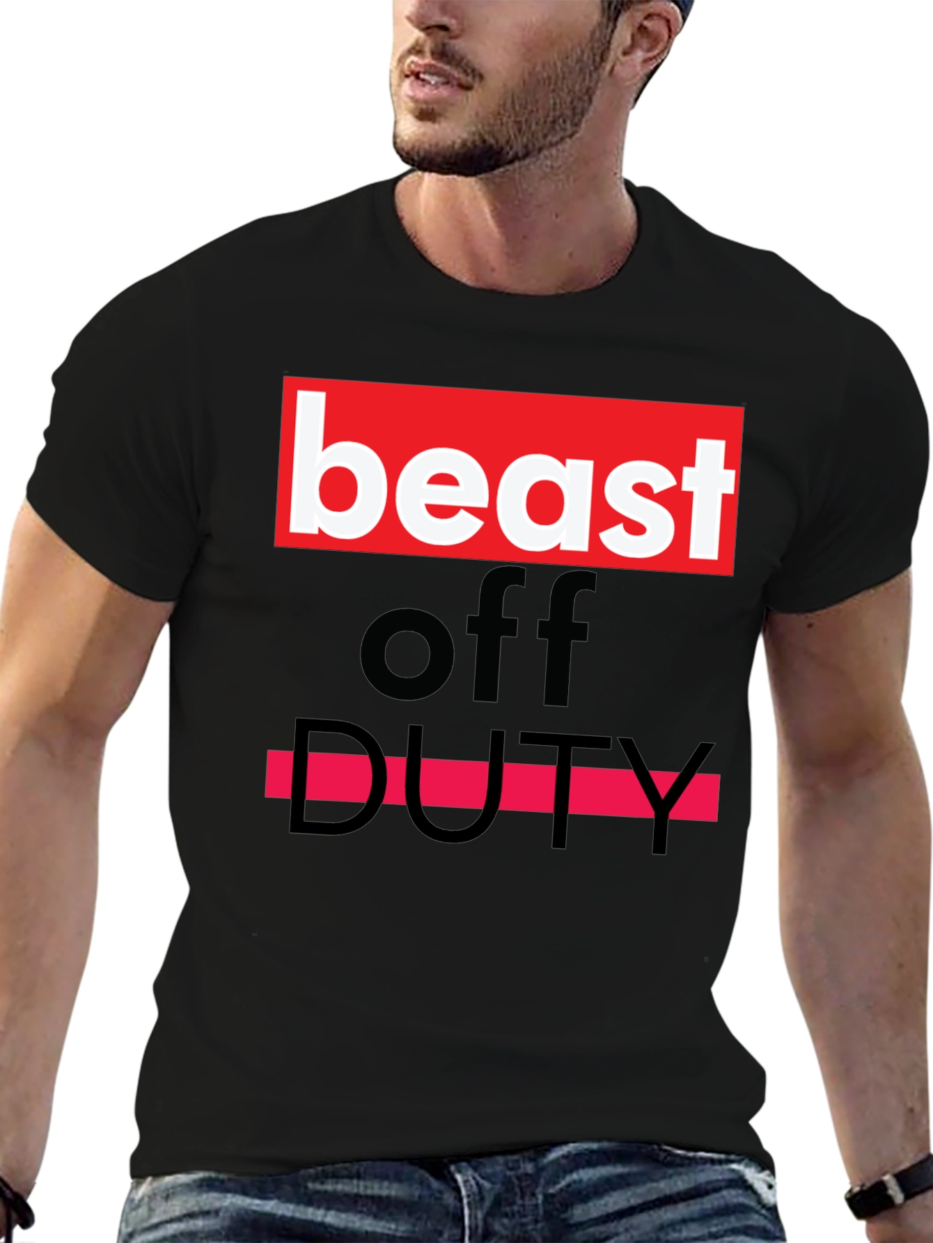 Beast Off Duty Graphic Tee - Bold Statement T-Shirt