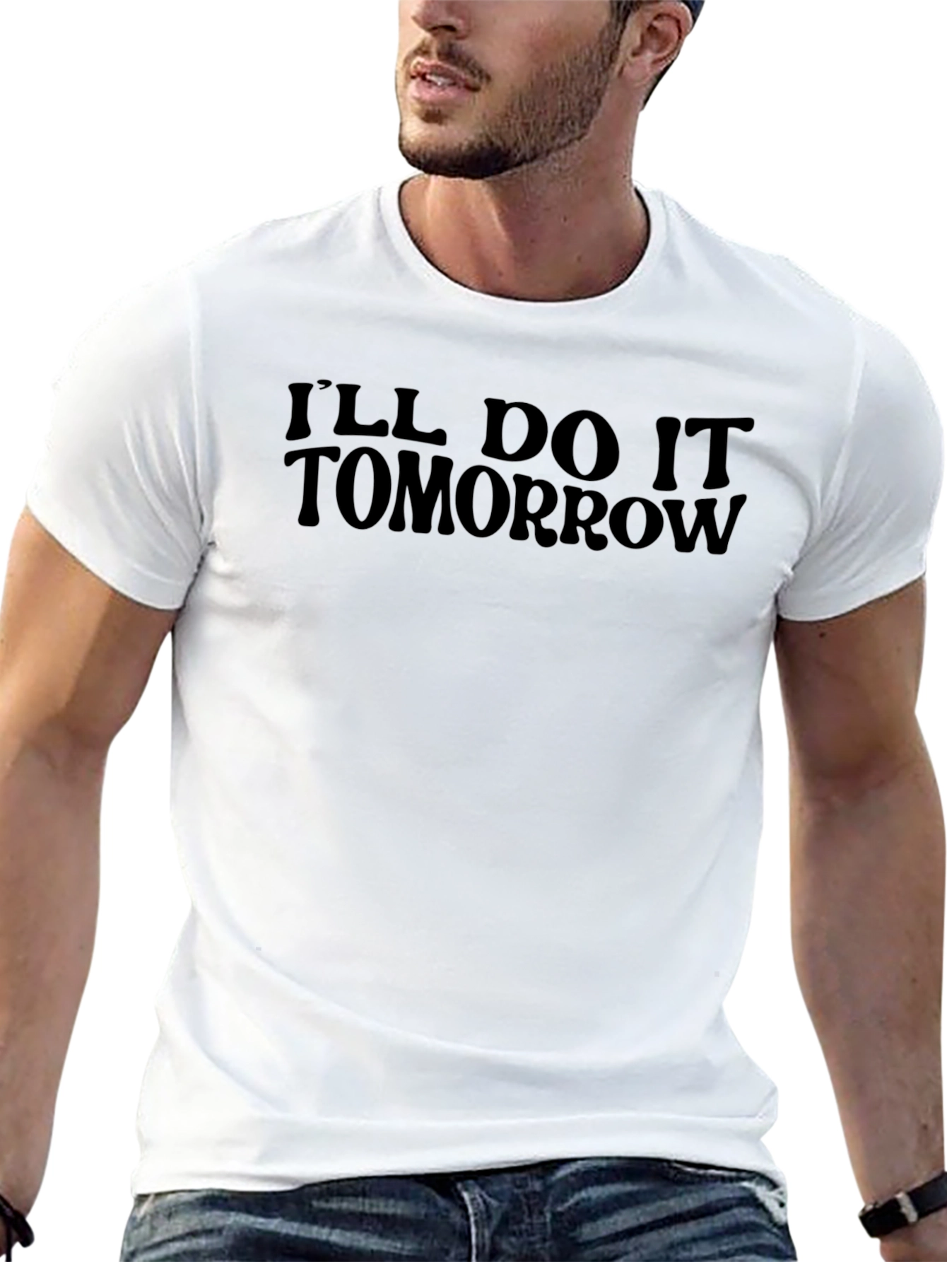 Ill Do It Tomorrow Black Graphic T-Shirt