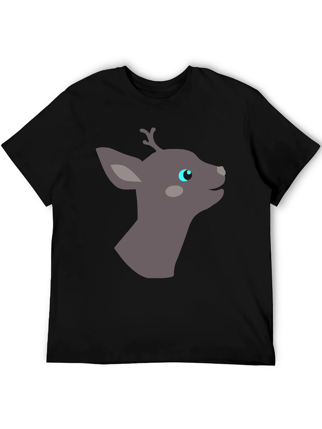 Deer Graphic Tee - Black Casual Shirt