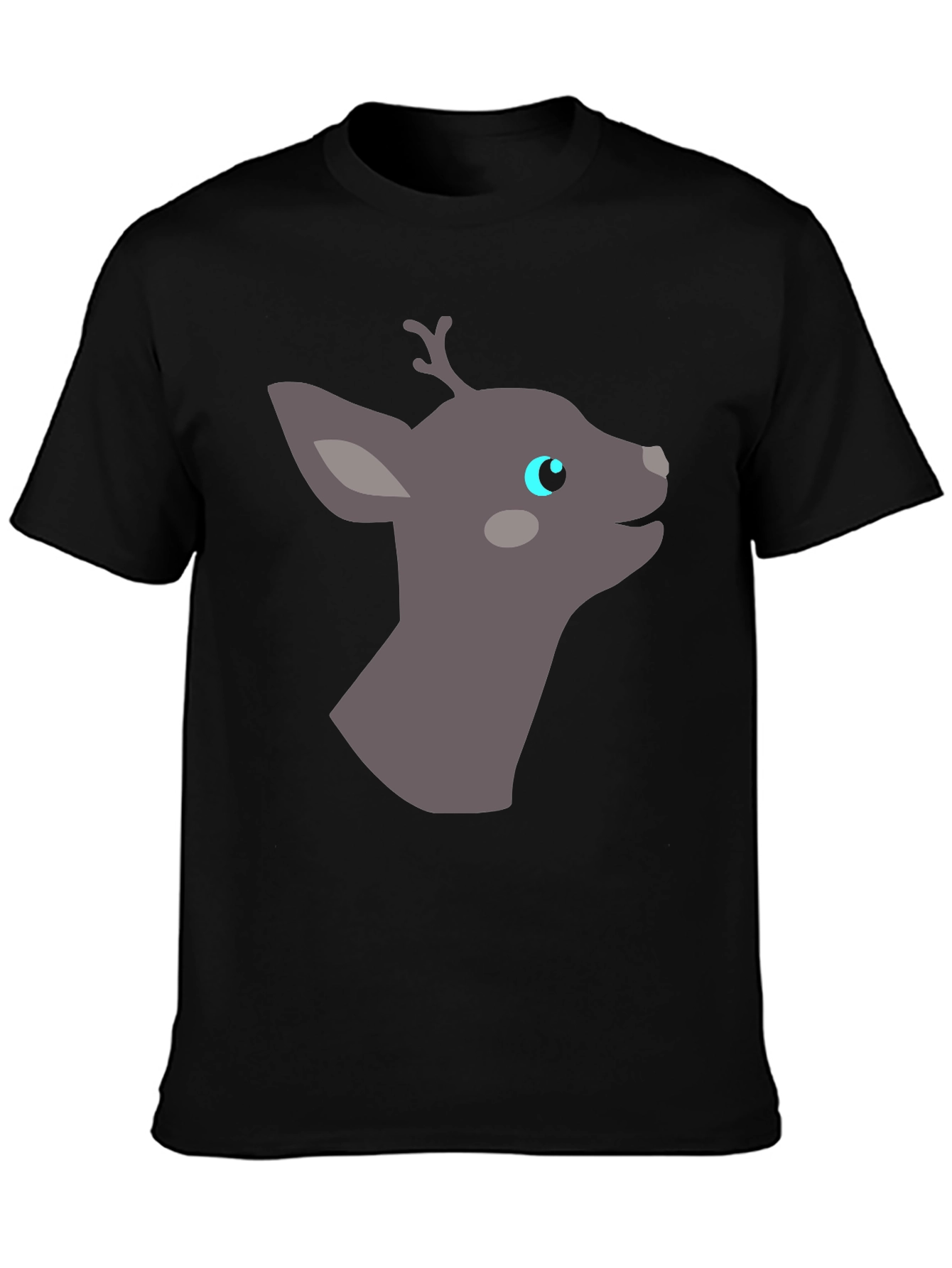 Deer Graphic Tee - Black Casual Shirt
