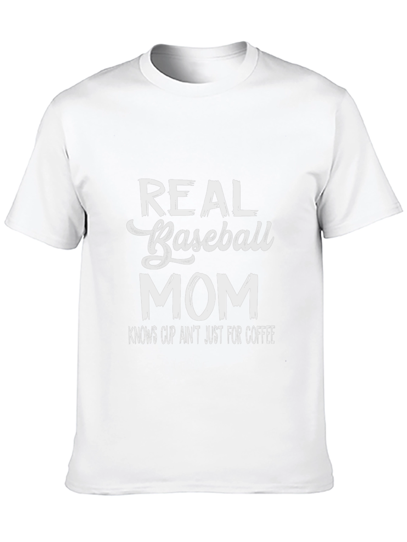 Real Baseball Mom T-Shirt Funny Graphic Tee