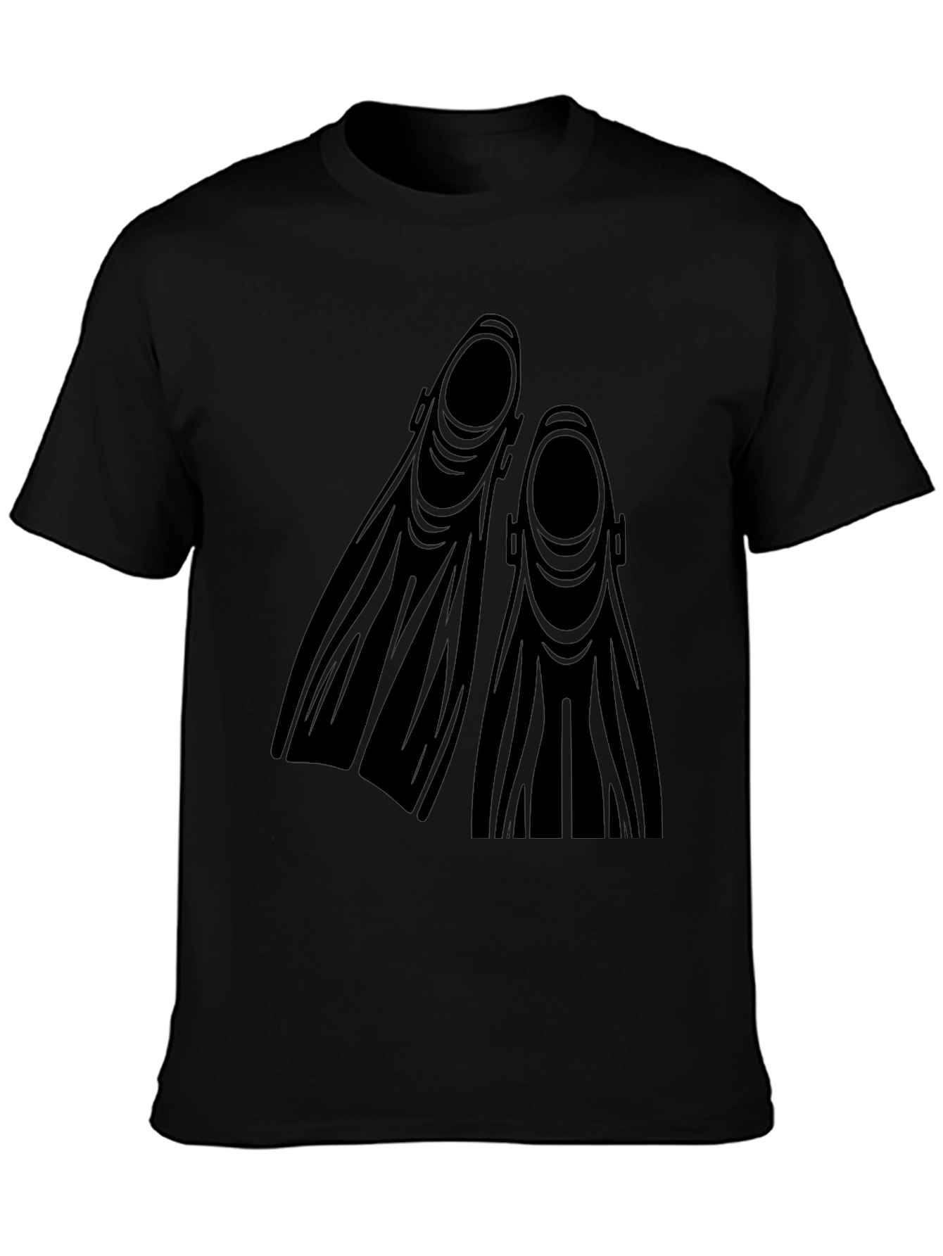 Diving Fins Graphic Tee - Black