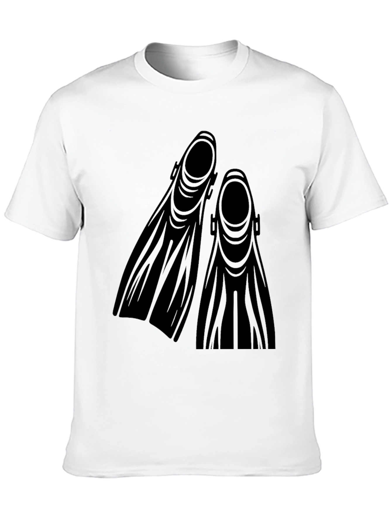 Diving Fins Graphic Tee - Black