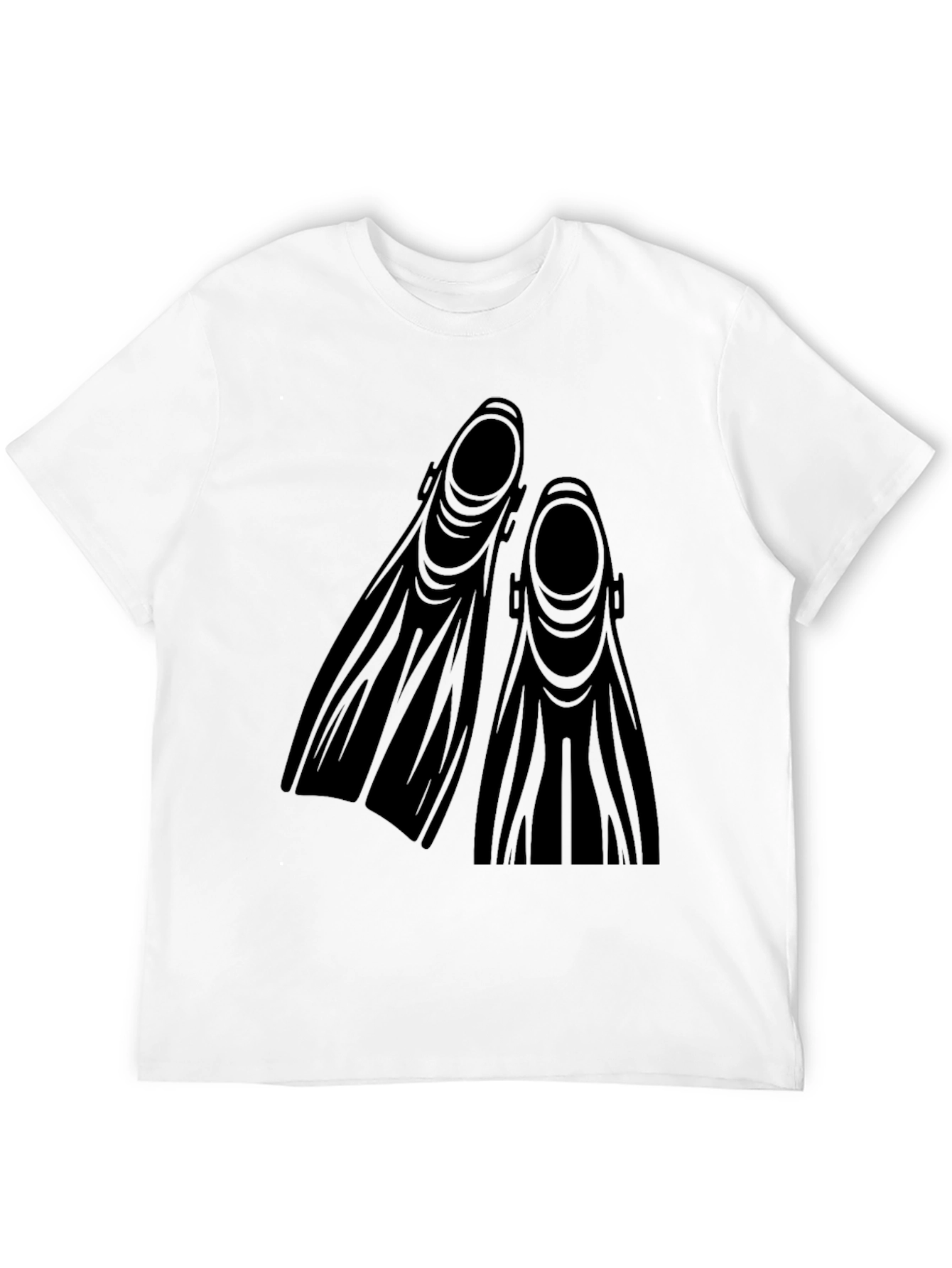 Diving Fins Graphic Tee - Black