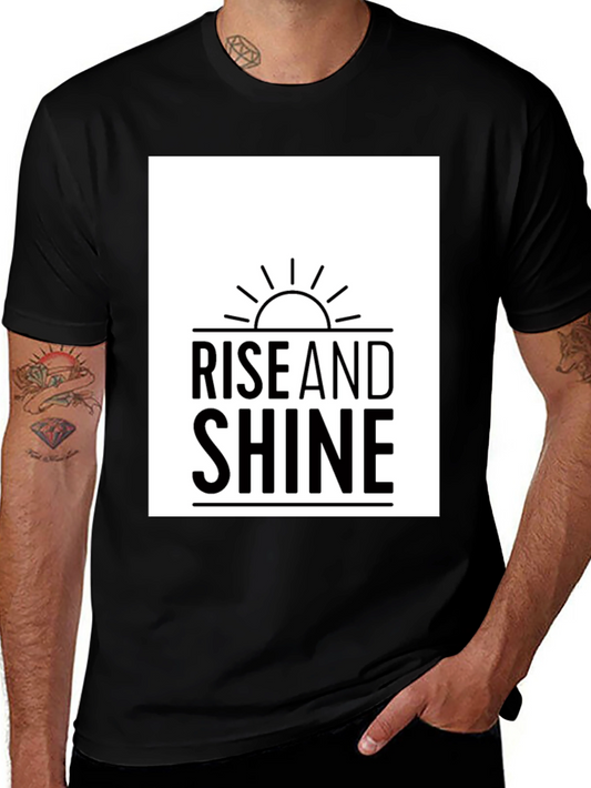 Rise and Shine Graphic Tee - Black Casual T-Shirt