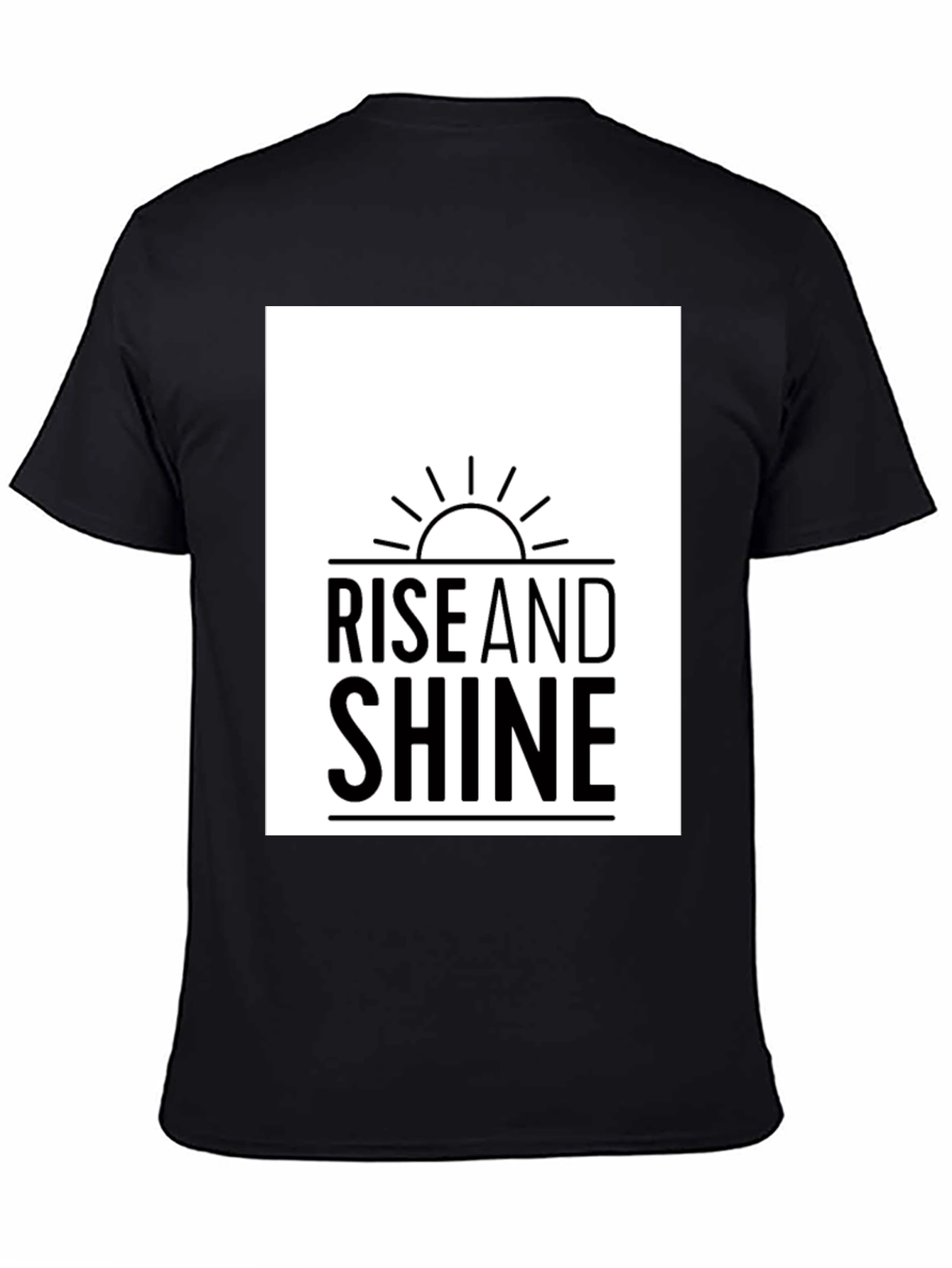 Rise and Shine Graphic Tee - Black Casual T-Shirt