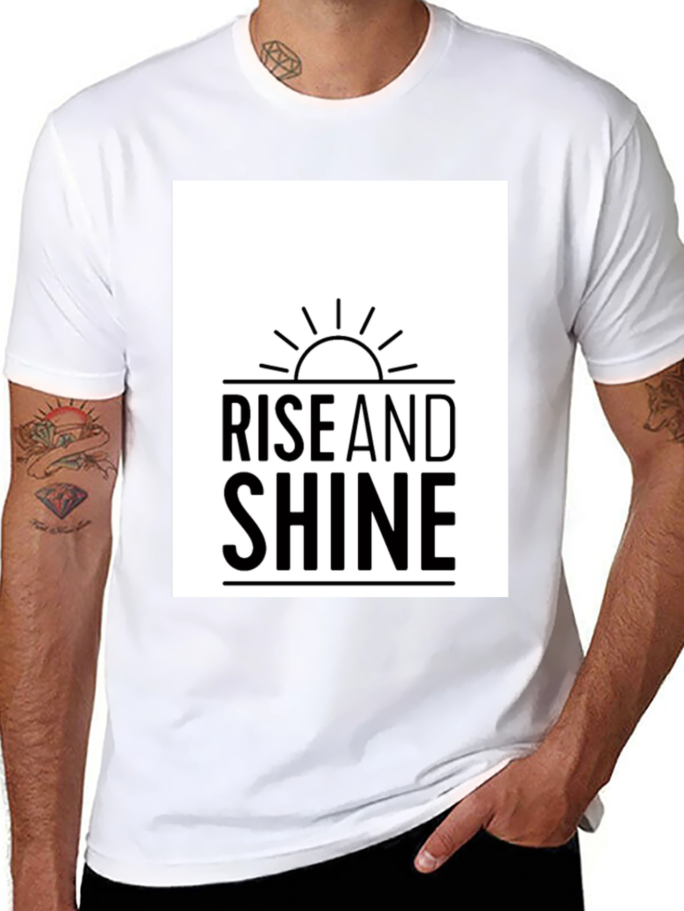 Rise and Shine Graphic Tee - Black Casual T-Shirt