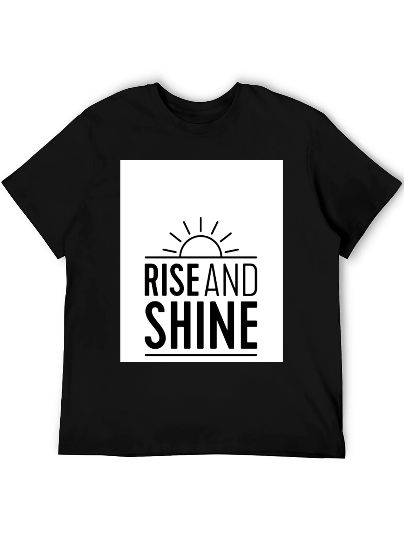 Rise and Shine Graphic Tee - Black Casual T-Shirt