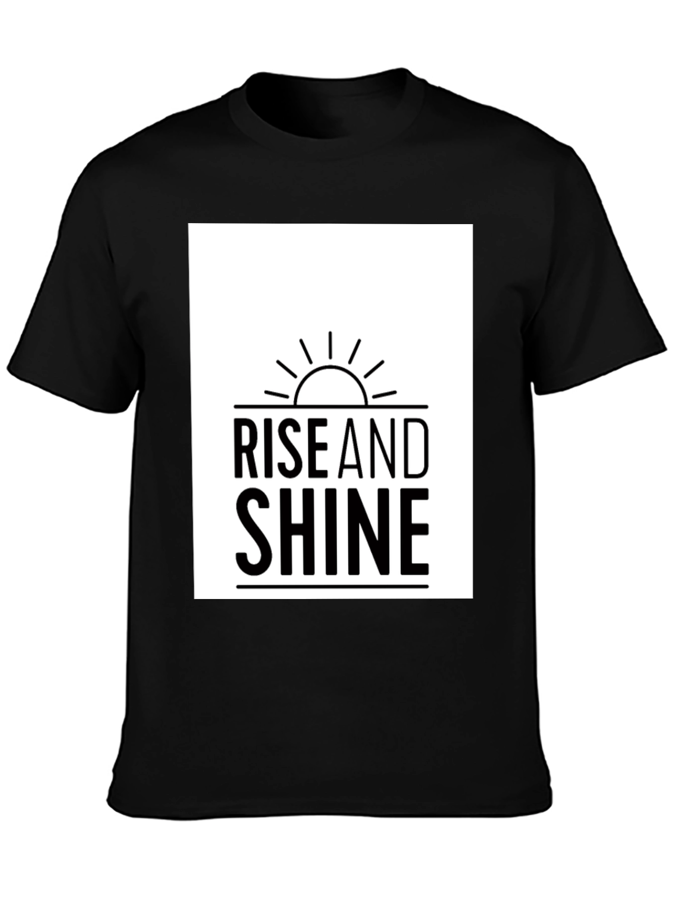 Rise and Shine Graphic Tee - Black Casual T-Shirt