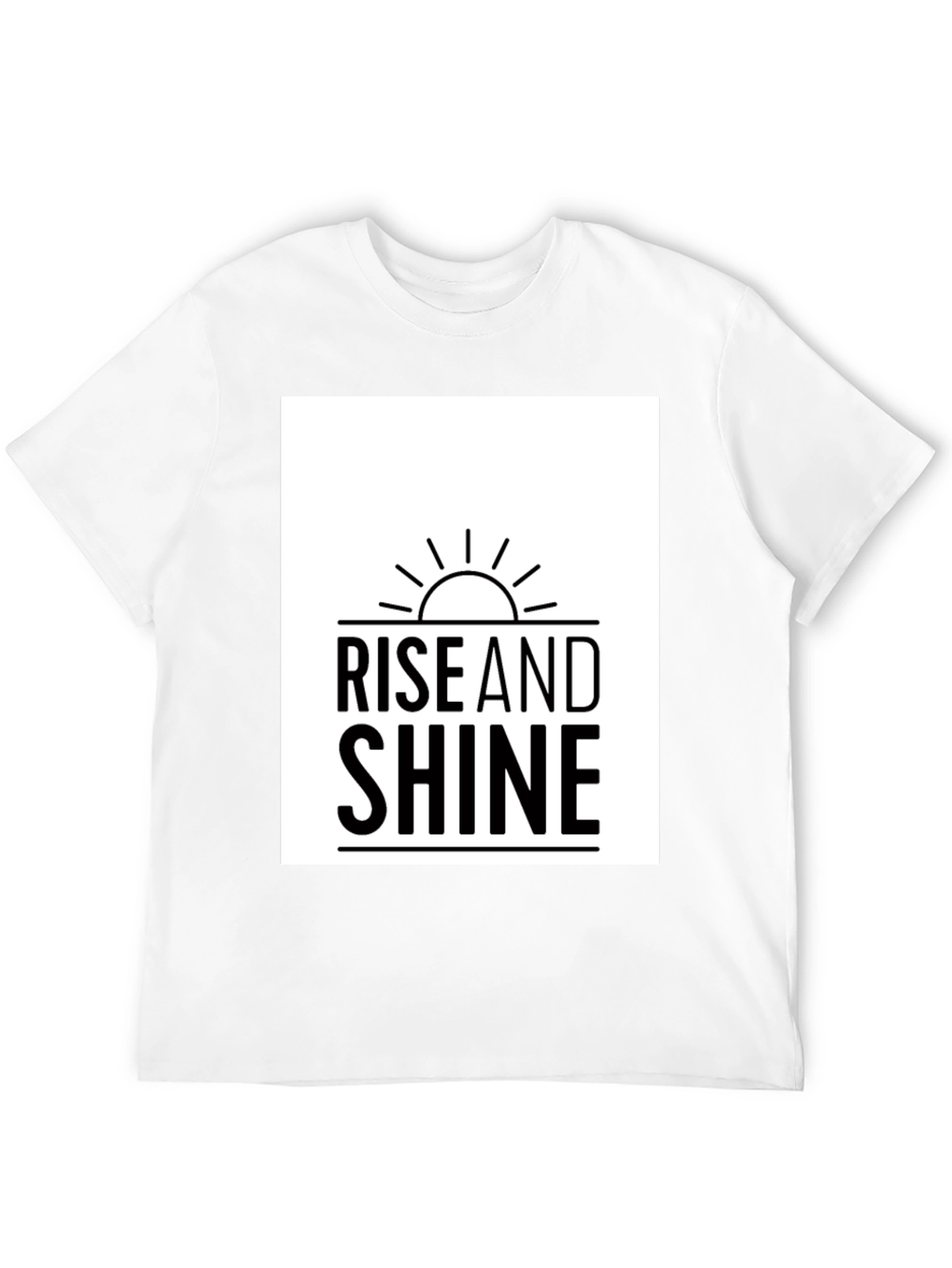 Rise and Shine Graphic Tee - Black Casual T-Shirt