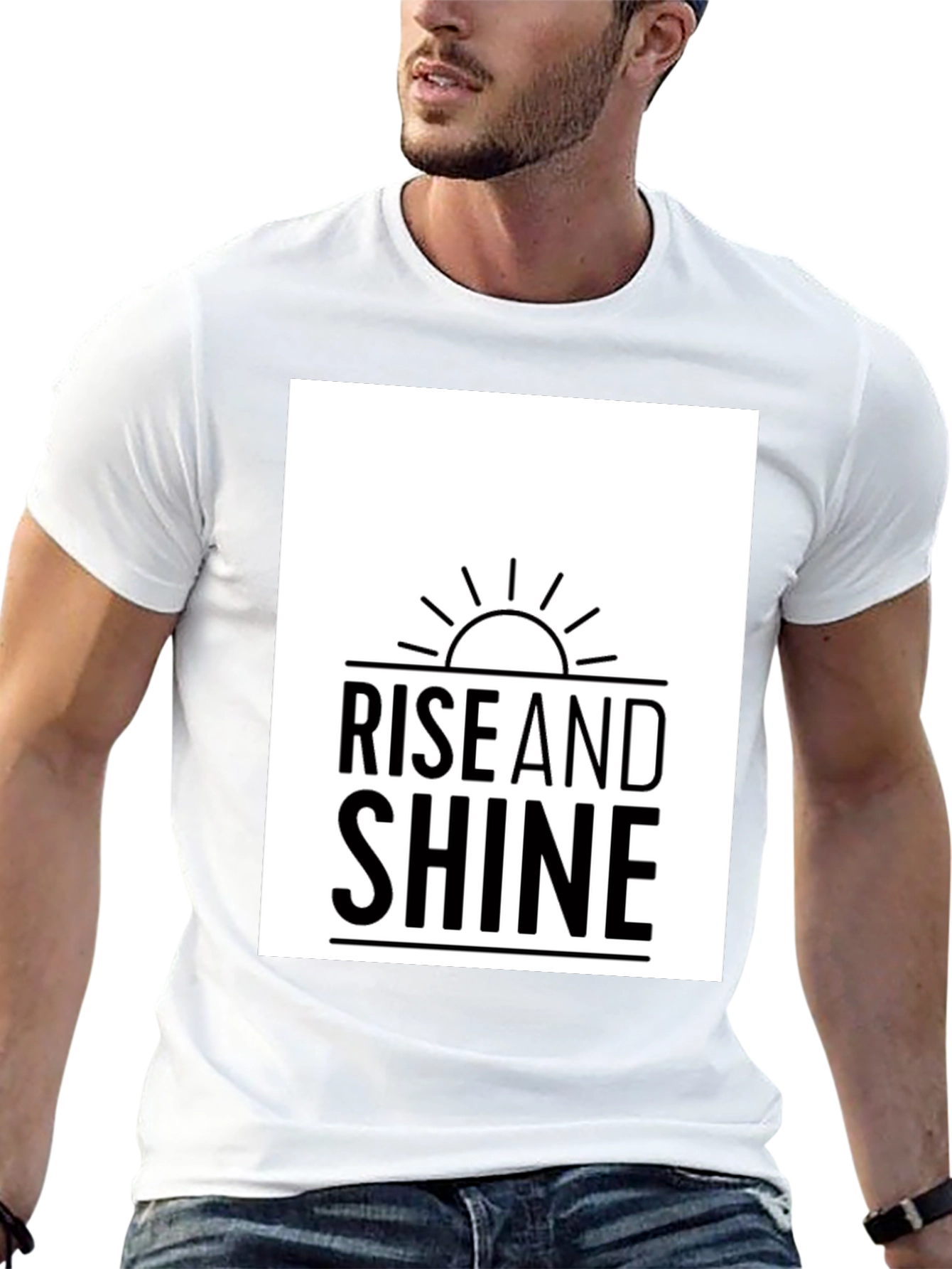 Rise and Shine Graphic Tee - Black Casual T-Shirt
