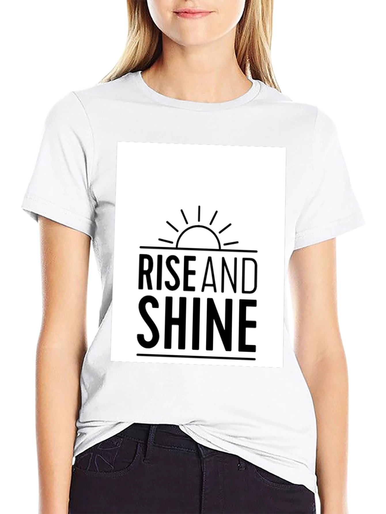 Rise and Shine Graphic Tee - Black Casual T-Shirt