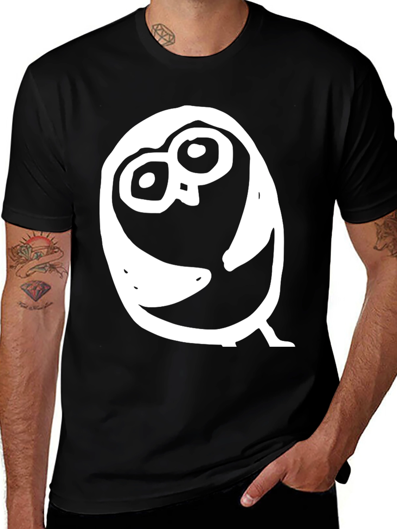Cool Owl Graphic Black T-Shirt