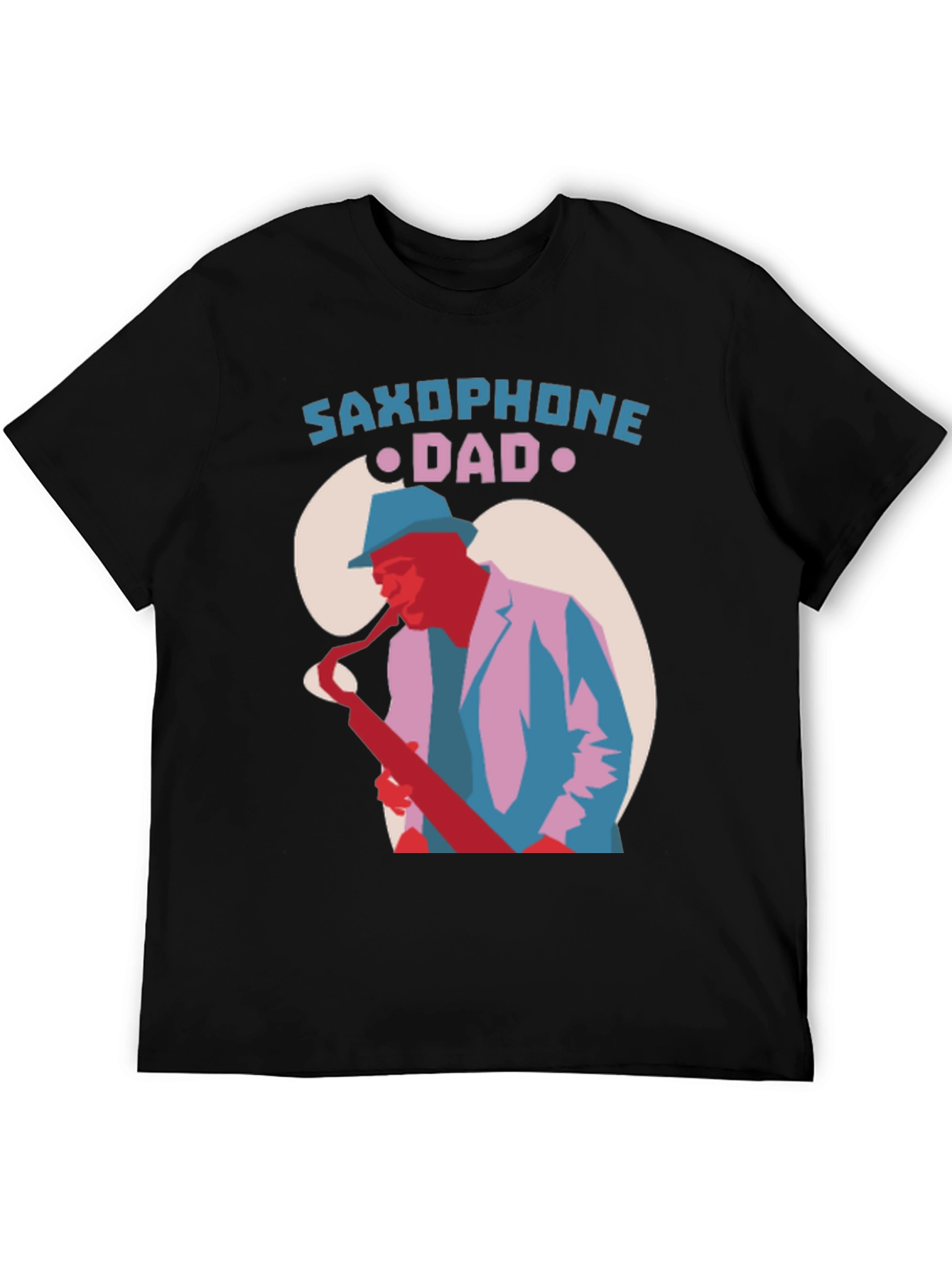 Saxophone Dad Graphic Tee - Cool Jazz T-Shirt