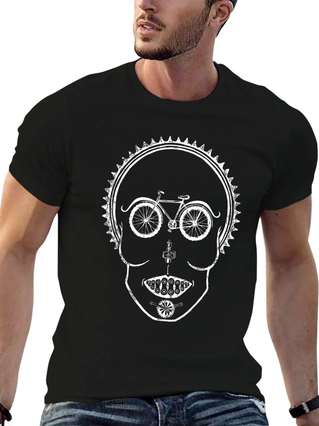 Bike Skull T-Shirt - Unique Cycling Design