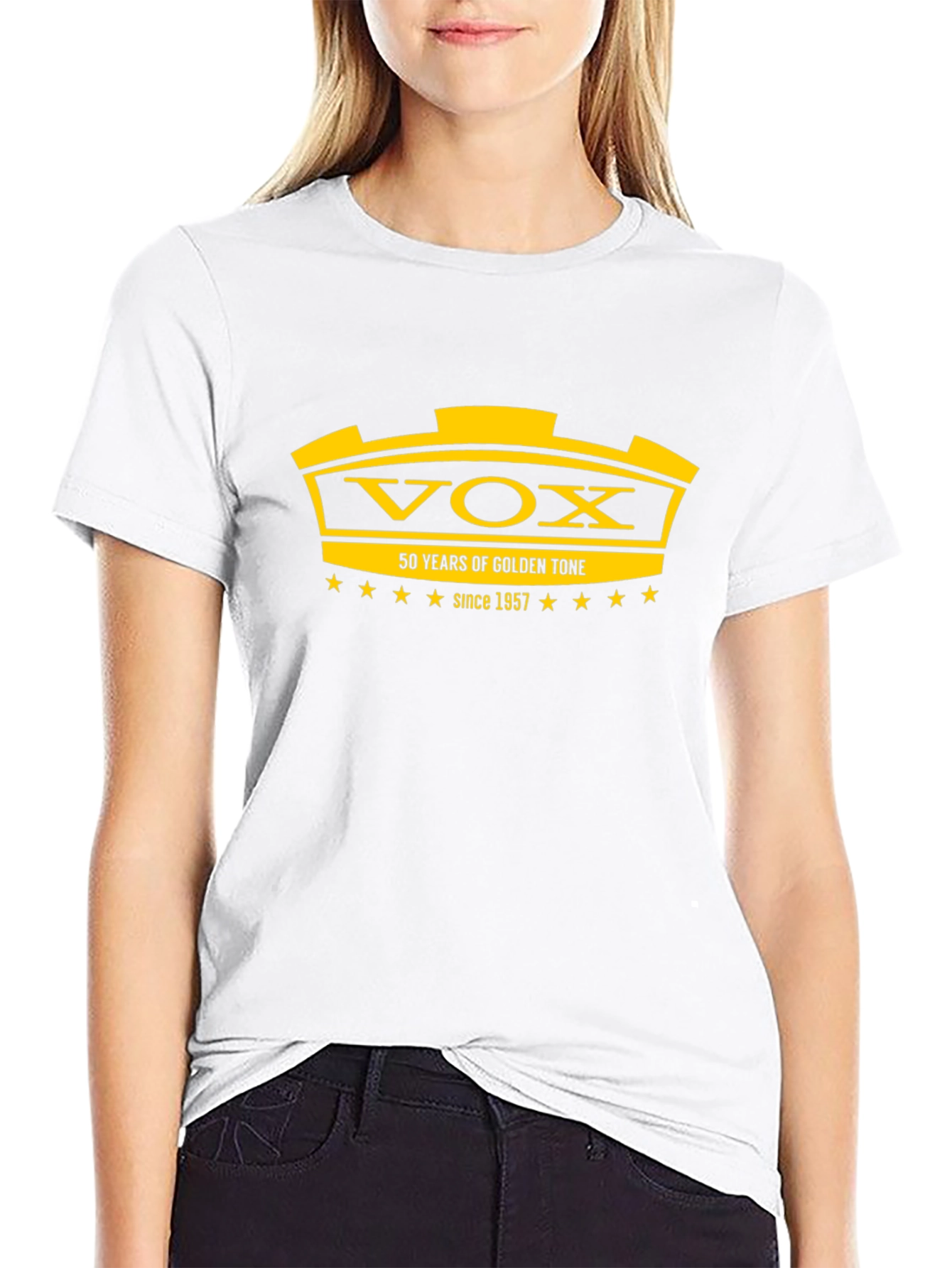 VOX 50 Years Golden Tone Black T-Shirt