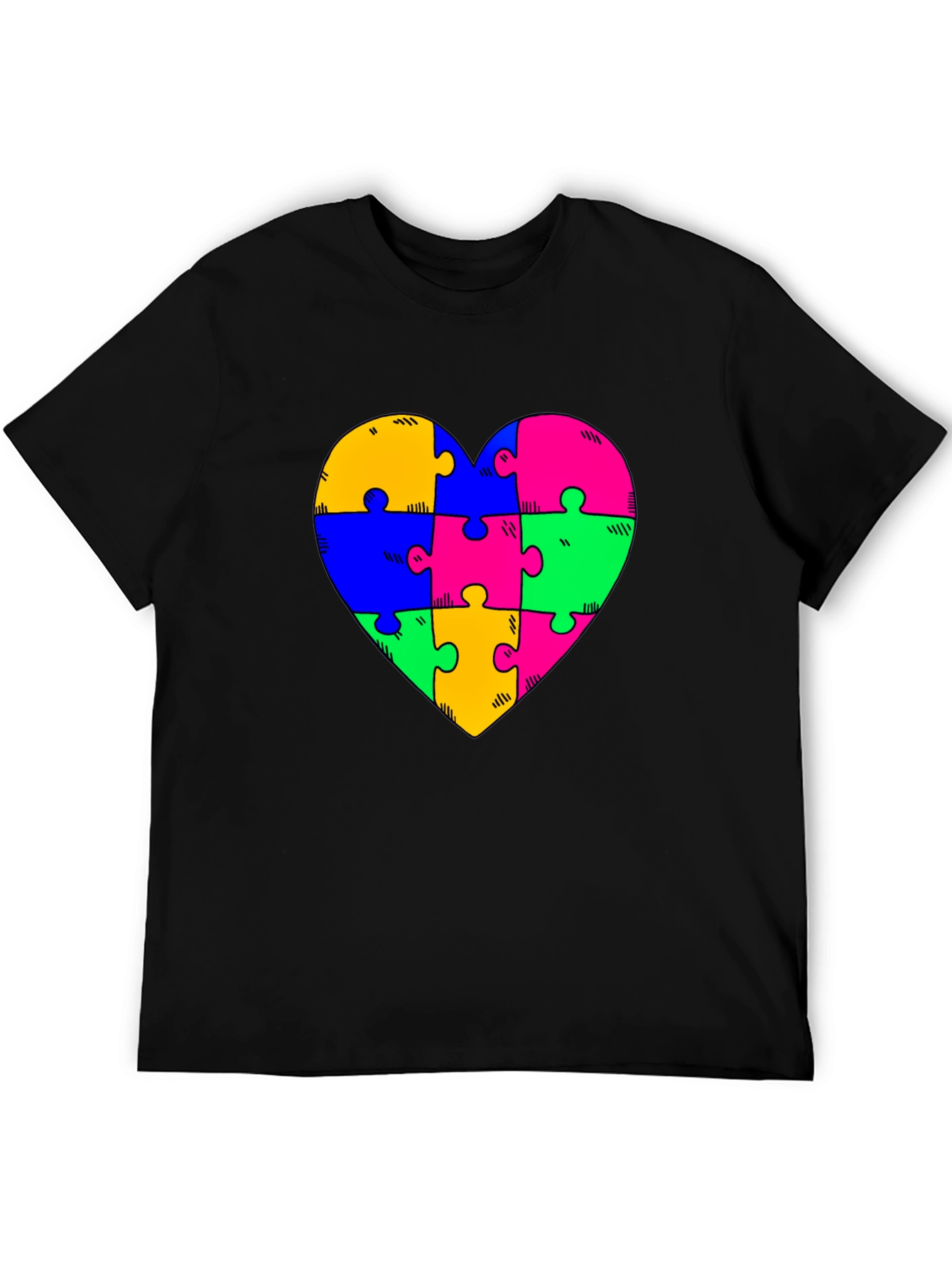 Autism Awareness Heart Puzzle Piece T-Shirt