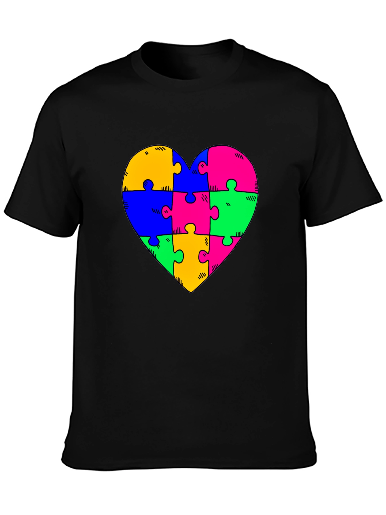 Autism Awareness Heart Puzzle Piece T-Shirt