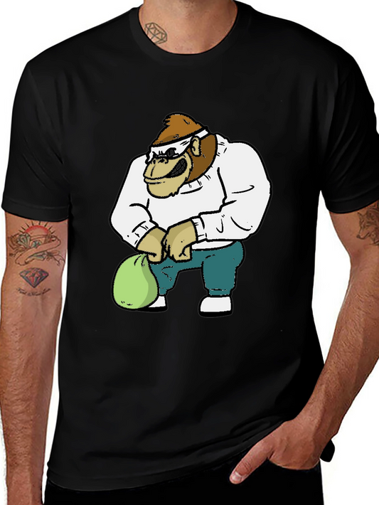 Gorilla Cartoon Graphic T-Shirt