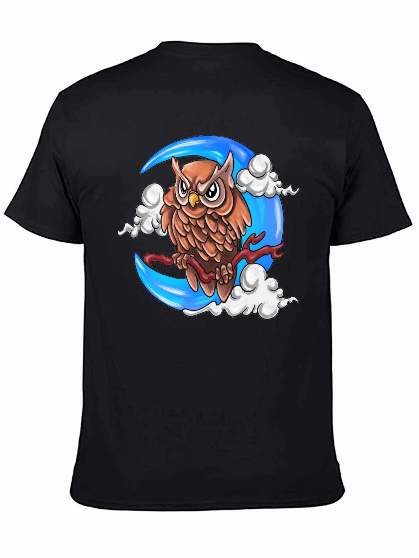 Owl on Moon T-Shirt - Unique Graphic Tee