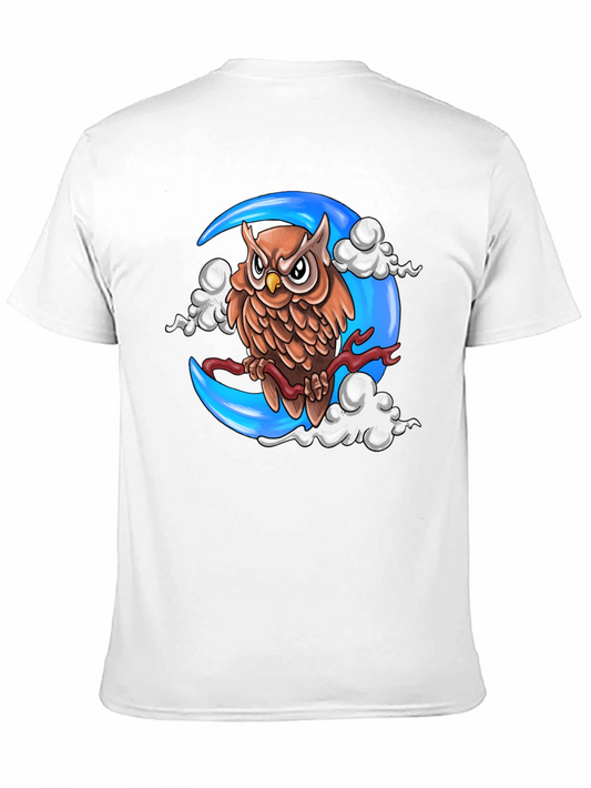 Owl on Moon T-Shirt - Unique Graphic Tee