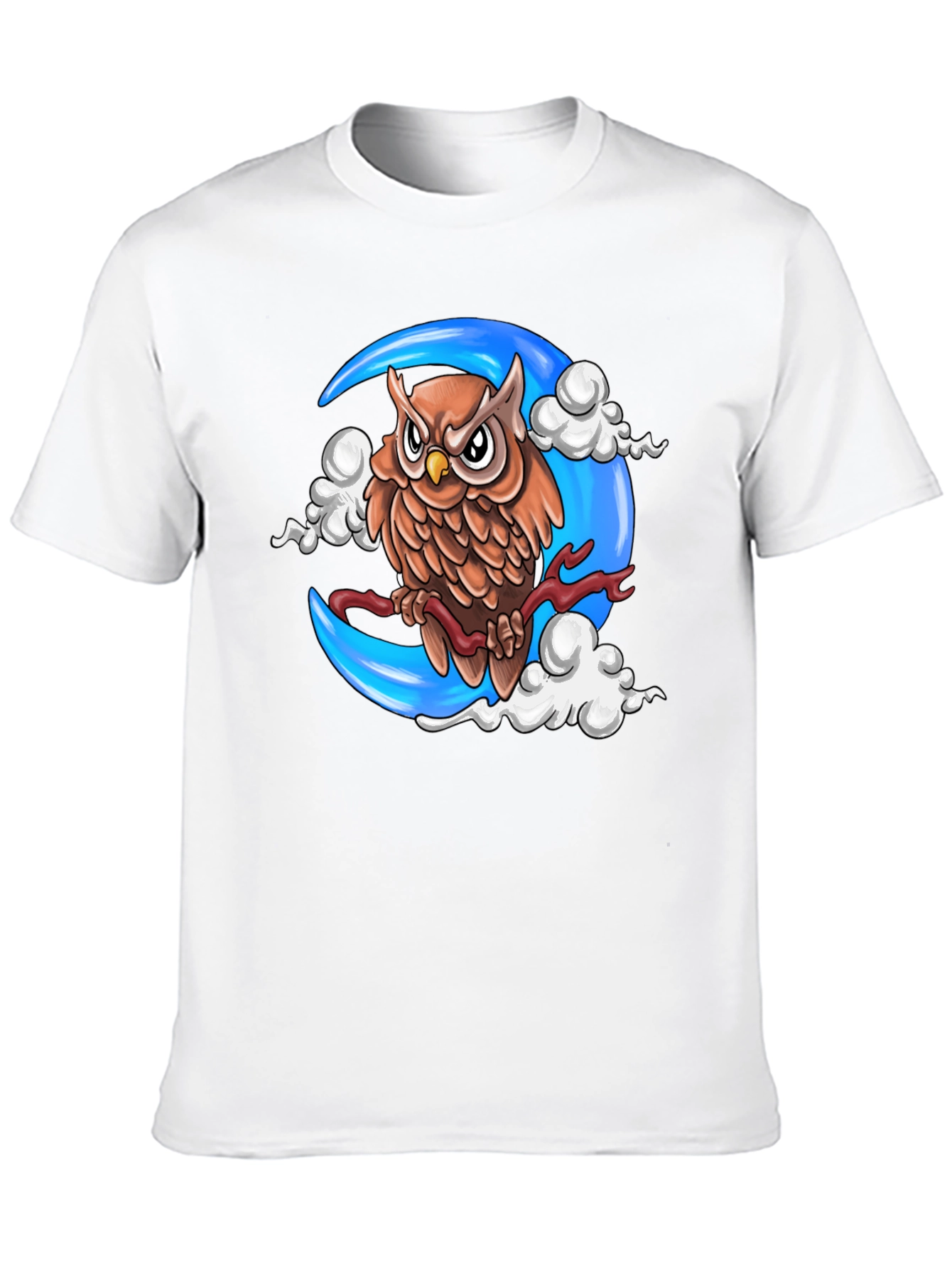 Owl on Moon T-Shirt - Unique Graphic Tee