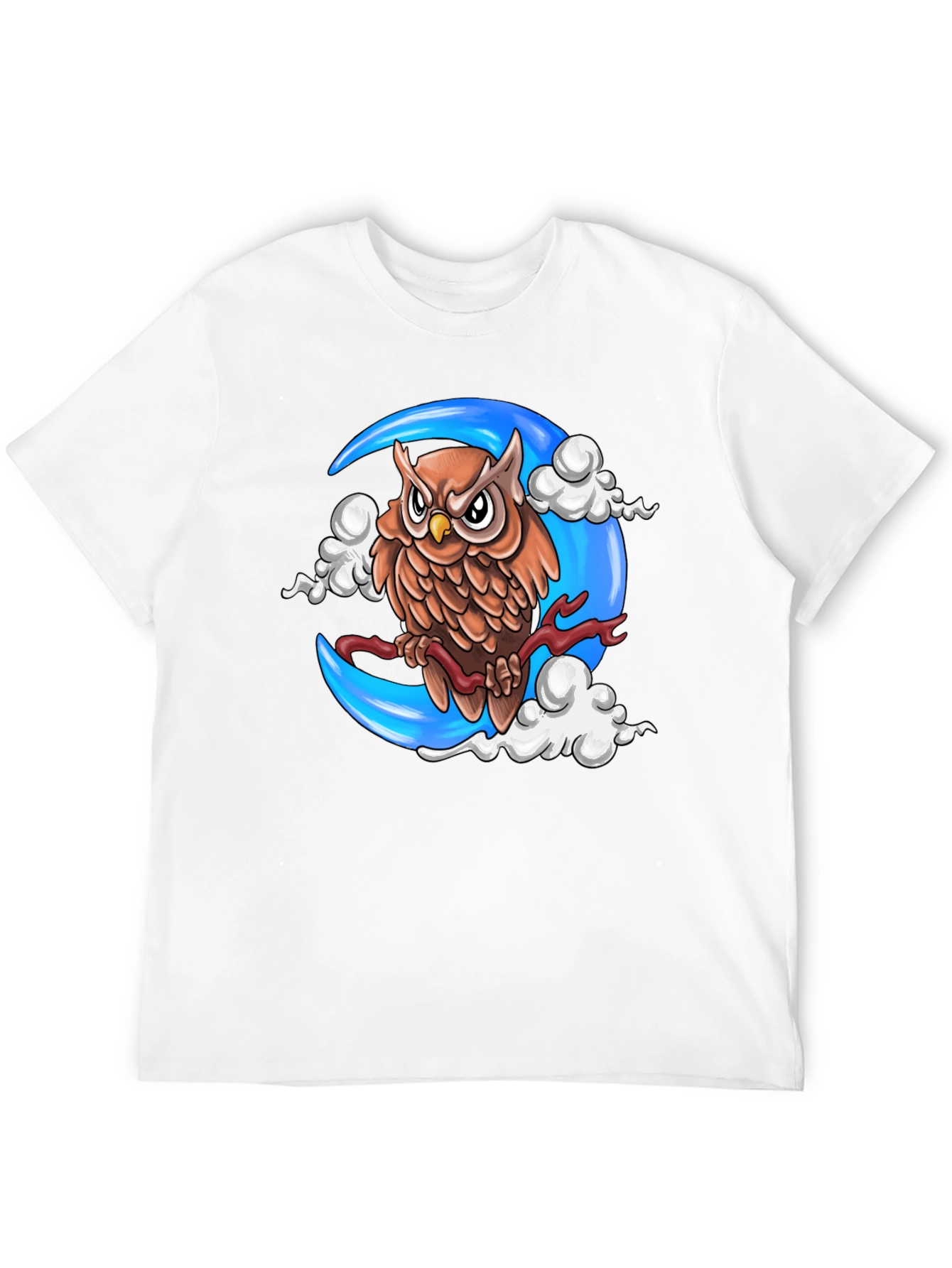 Owl on Moon T-Shirt - Unique Graphic Tee