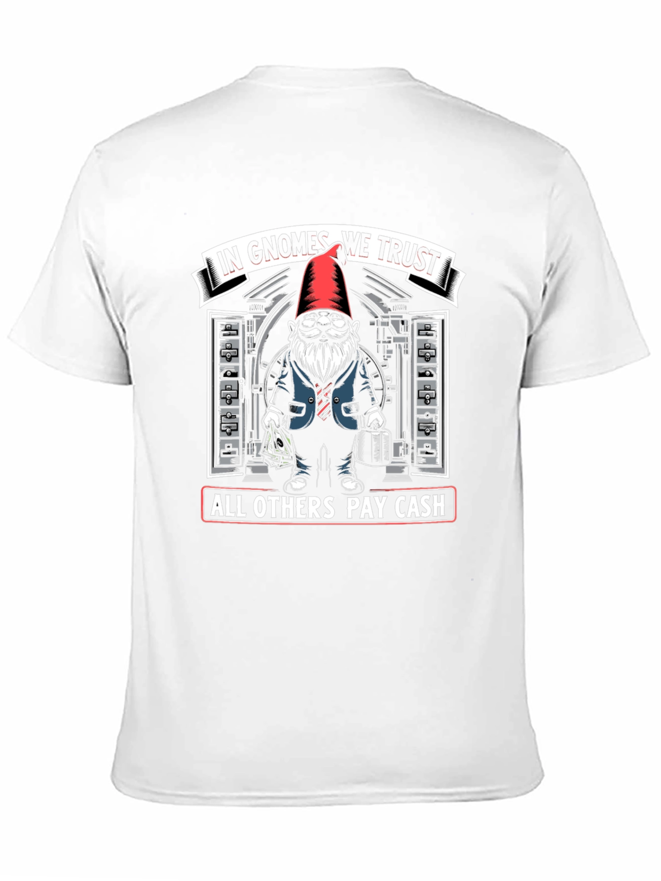 In Gnomes We Trust Black Graphic T-Shirt