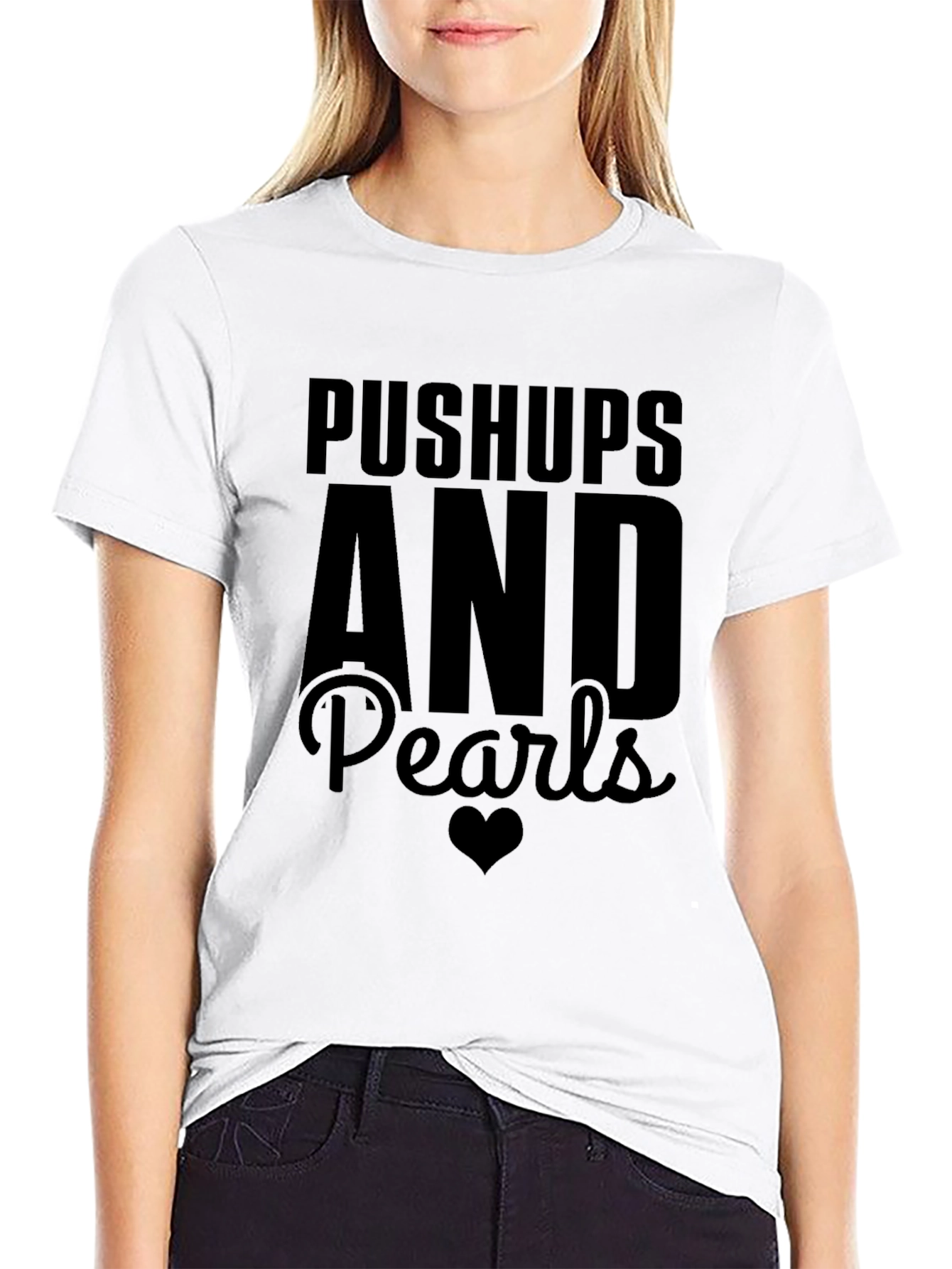 Pushups and Pearls Graphic Tee