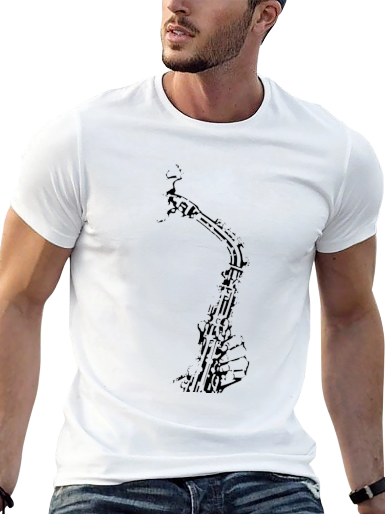 Saxophone Graphic T-Shirt - Music Lover Tee