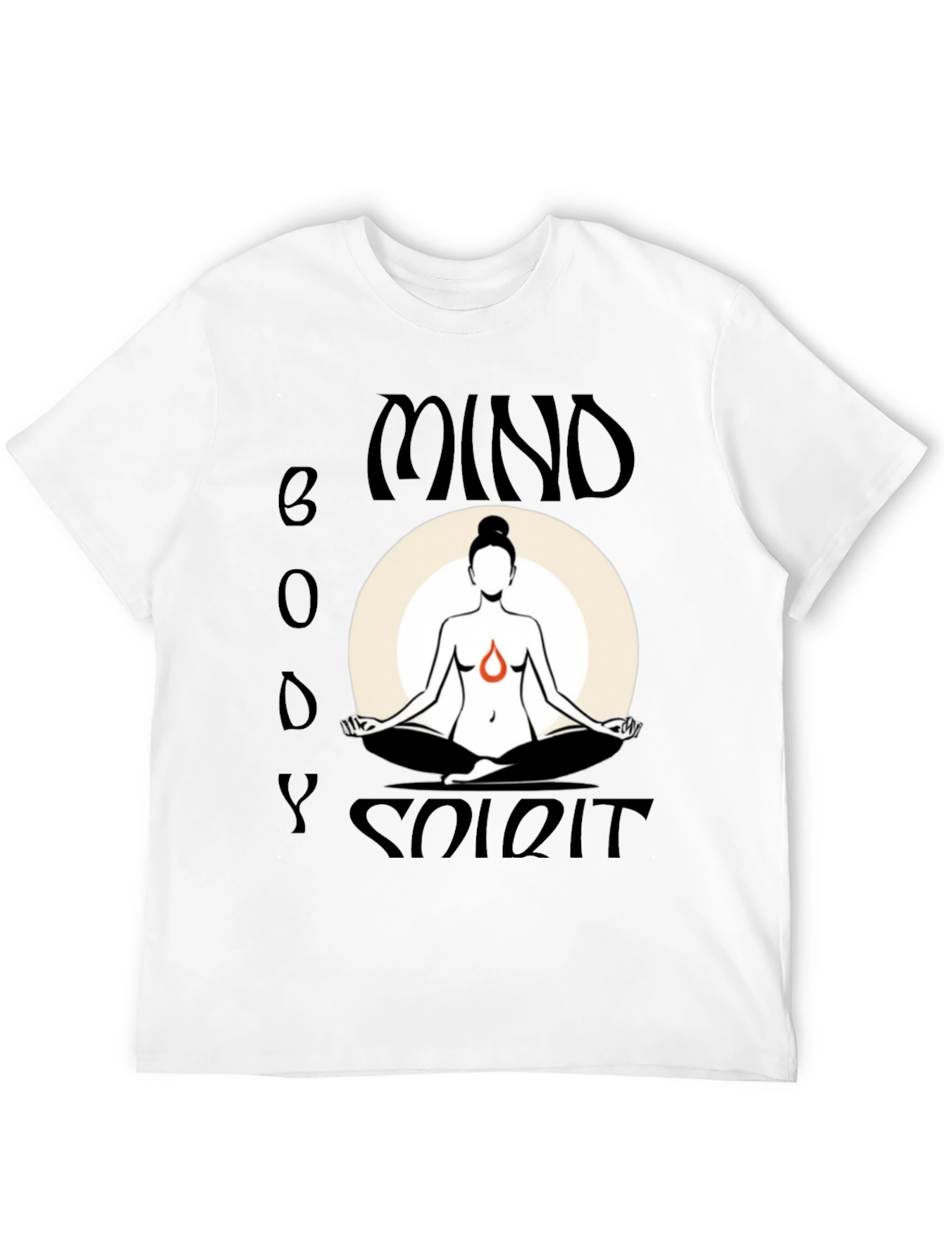 Mind Body Spirit Graphic Tee - Black Cotton Blend
