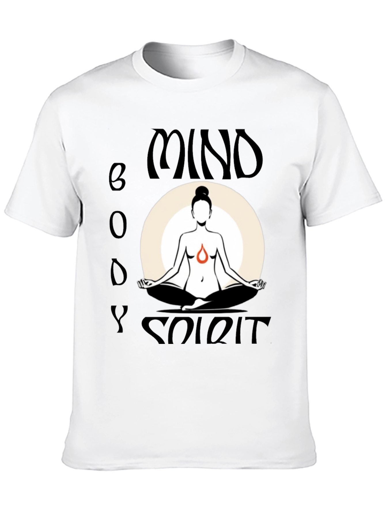 Mind Body Spirit Graphic Tee - Black Cotton Blend