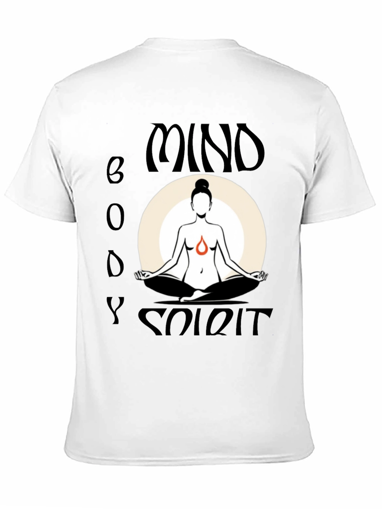 Mind Body Spirit Graphic Tee - Black Cotton Blend