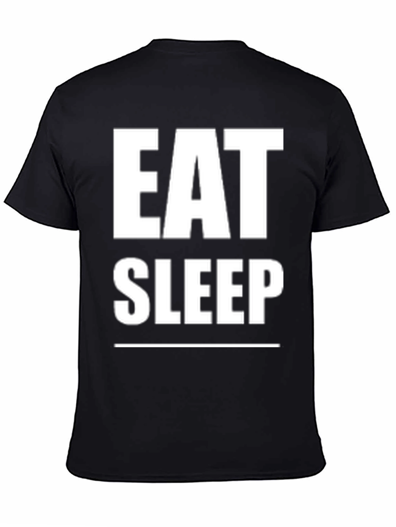 Eat Sleep Repeat Black Graphic Tee