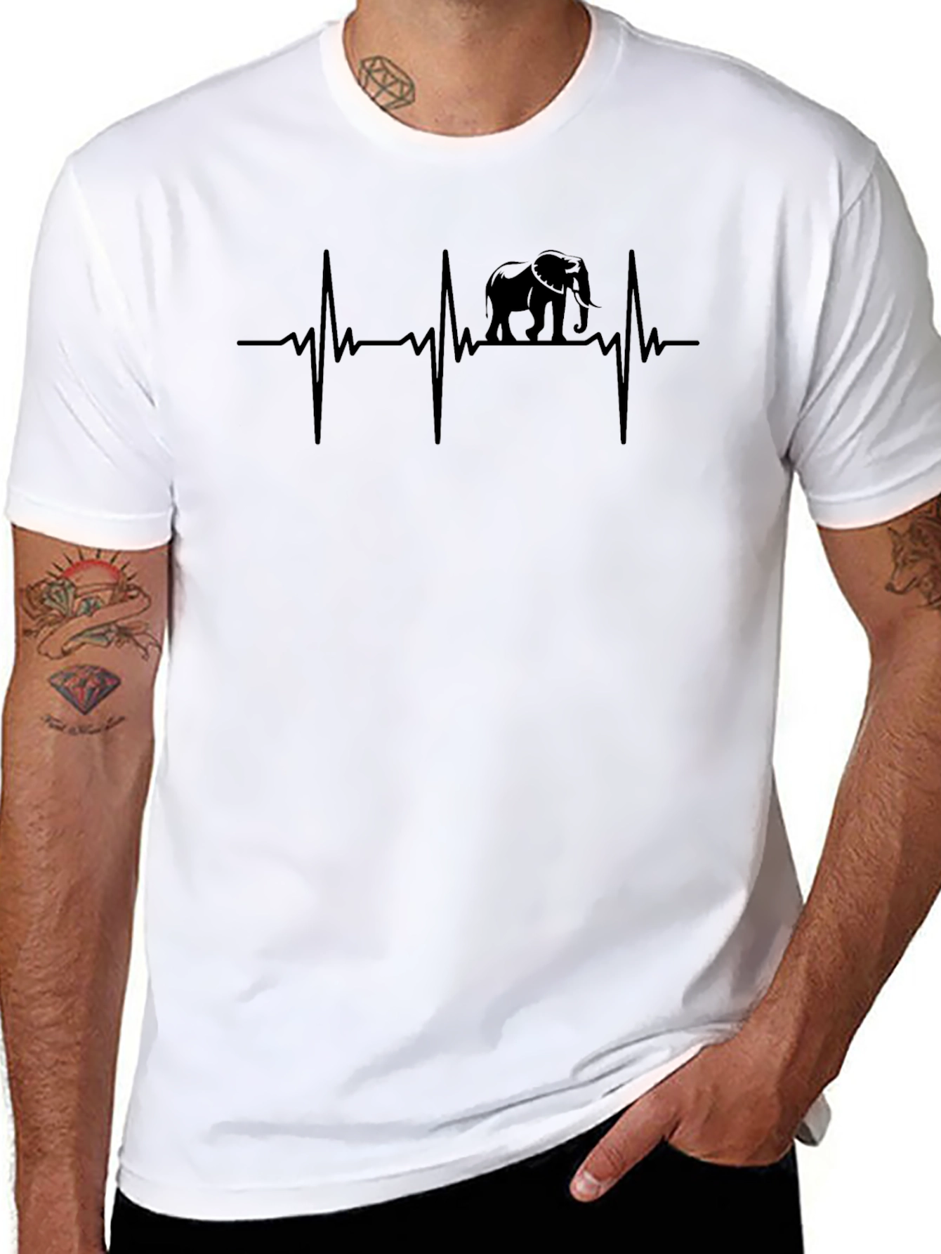 Elephant Heartbeat Graphic T-Shirt